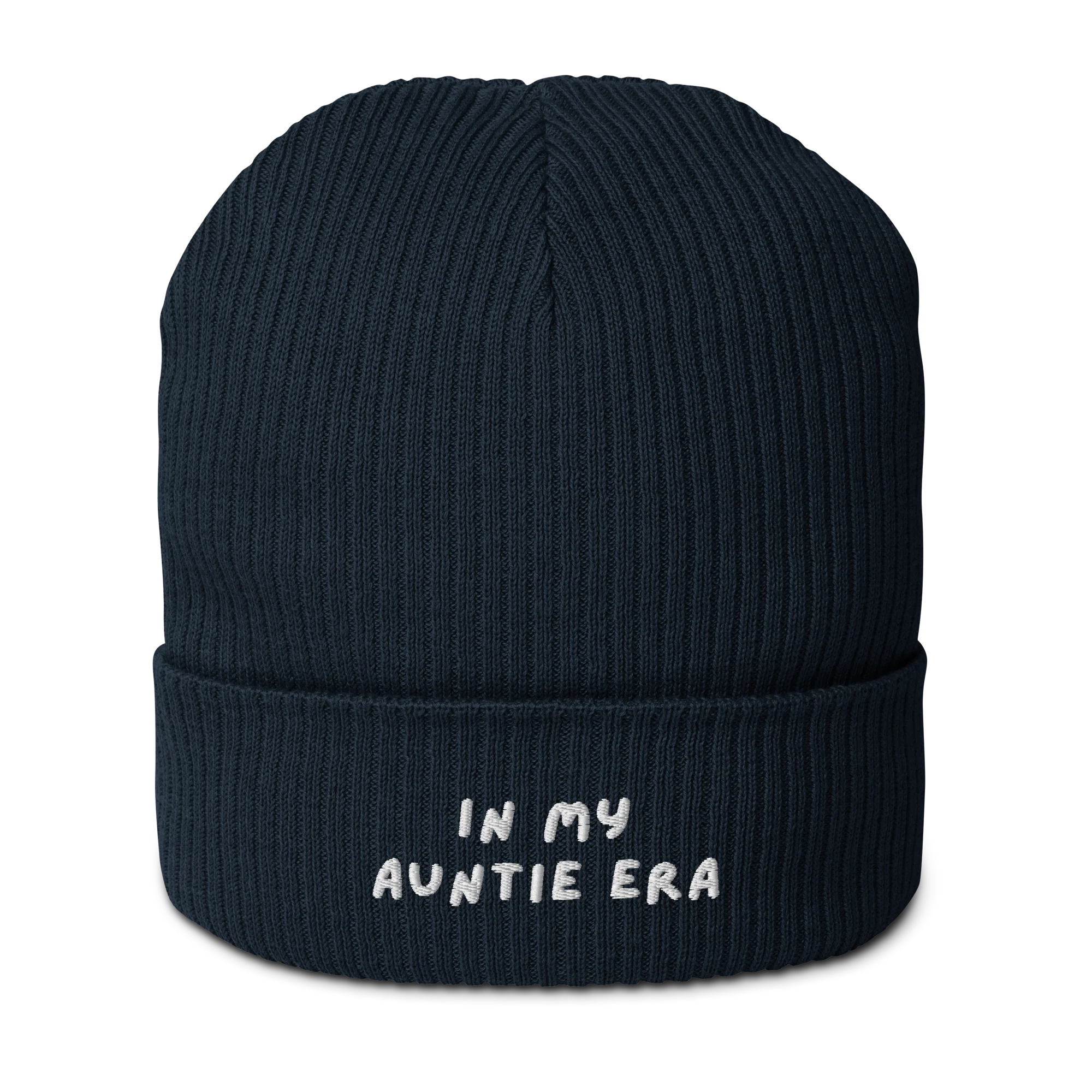 In My Auntie Era Embroidered Organic Ribbed Beanie - Image 5