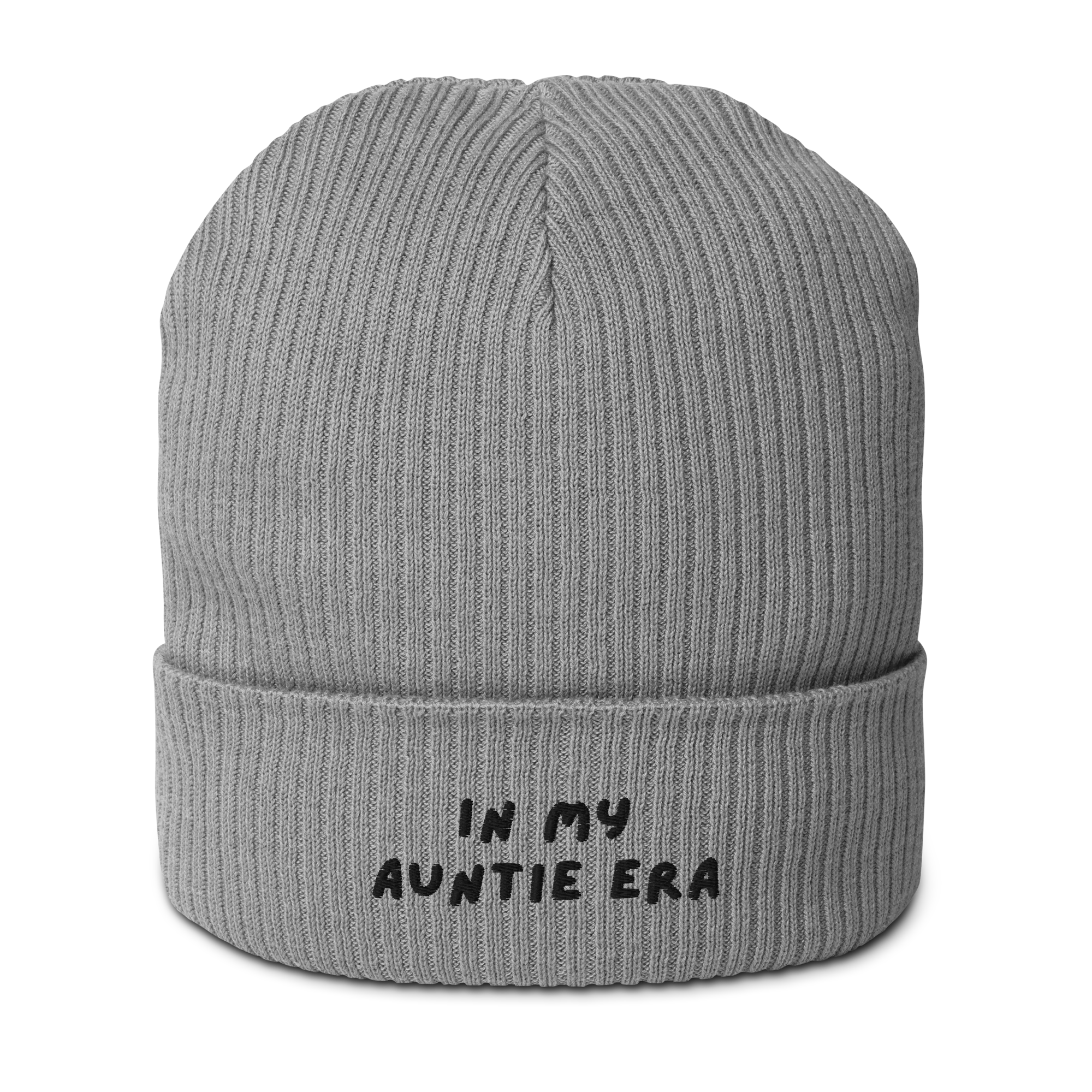 In My Auntie Era Embroidered Organic Ribbed Beanie - Image 6