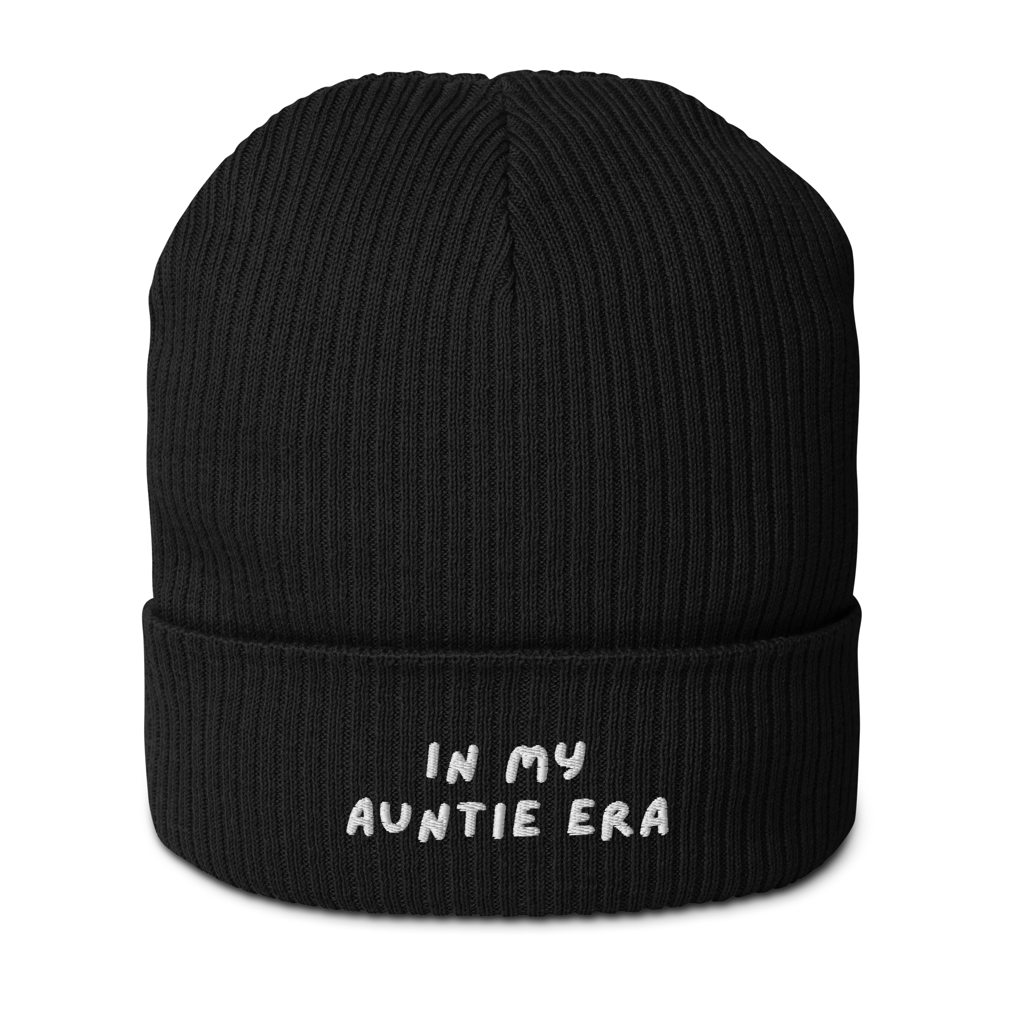 In My Auntie Era Embroidered Organic Ribbed Beanie - Image 8