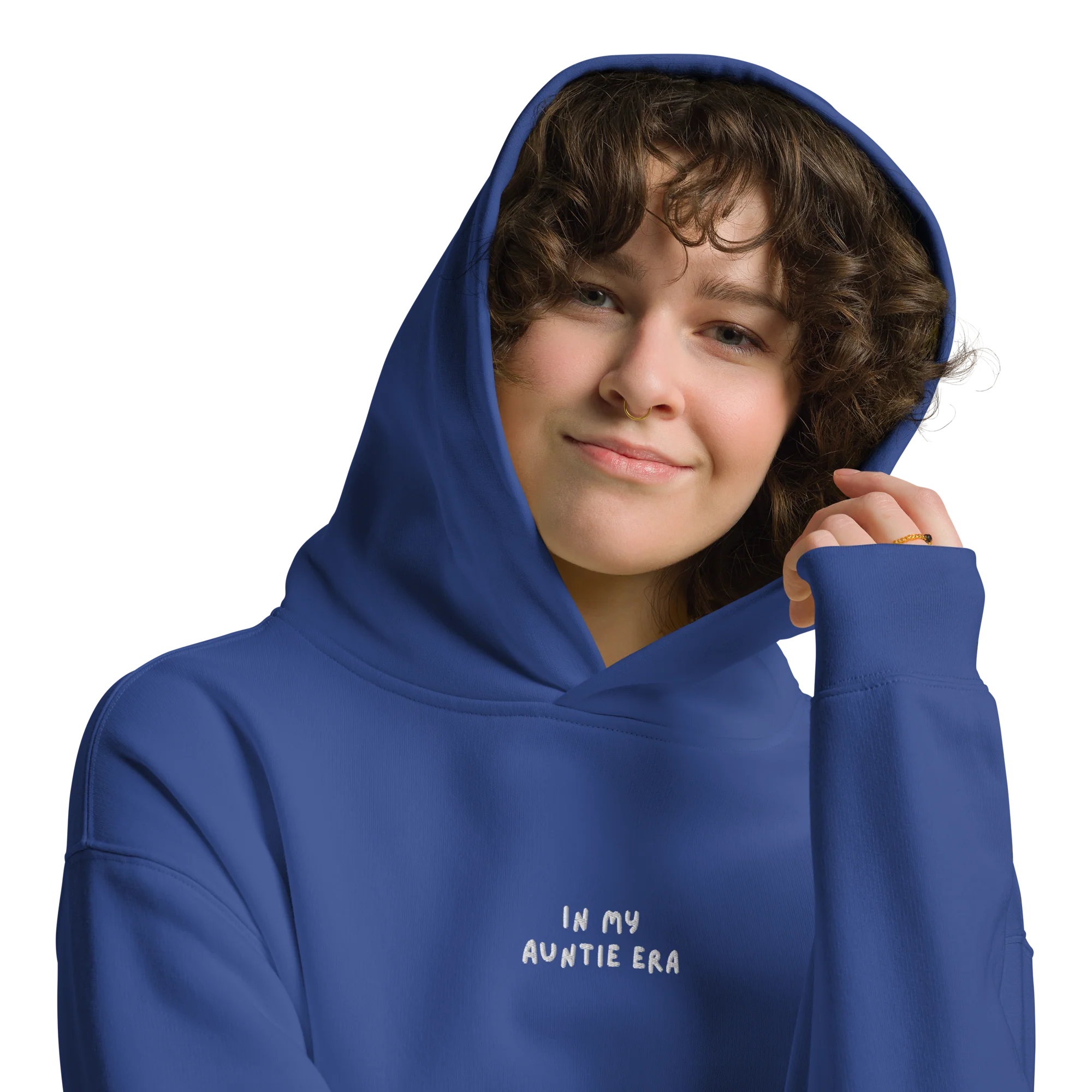 In My Auntie Era Embroidered Premium Oversized Hoodie - Image 5