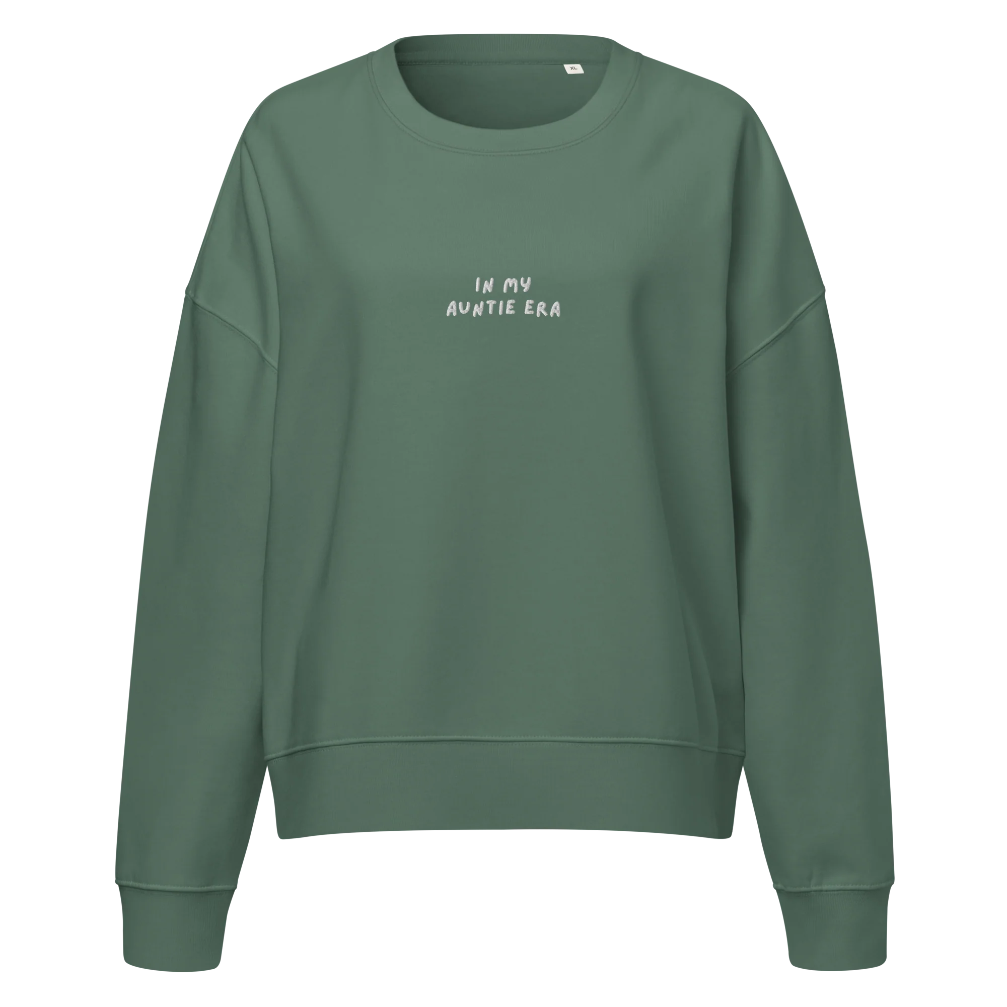 In My Auntie Era Embroidered Women’s Organic Sweatshirt - Image 5