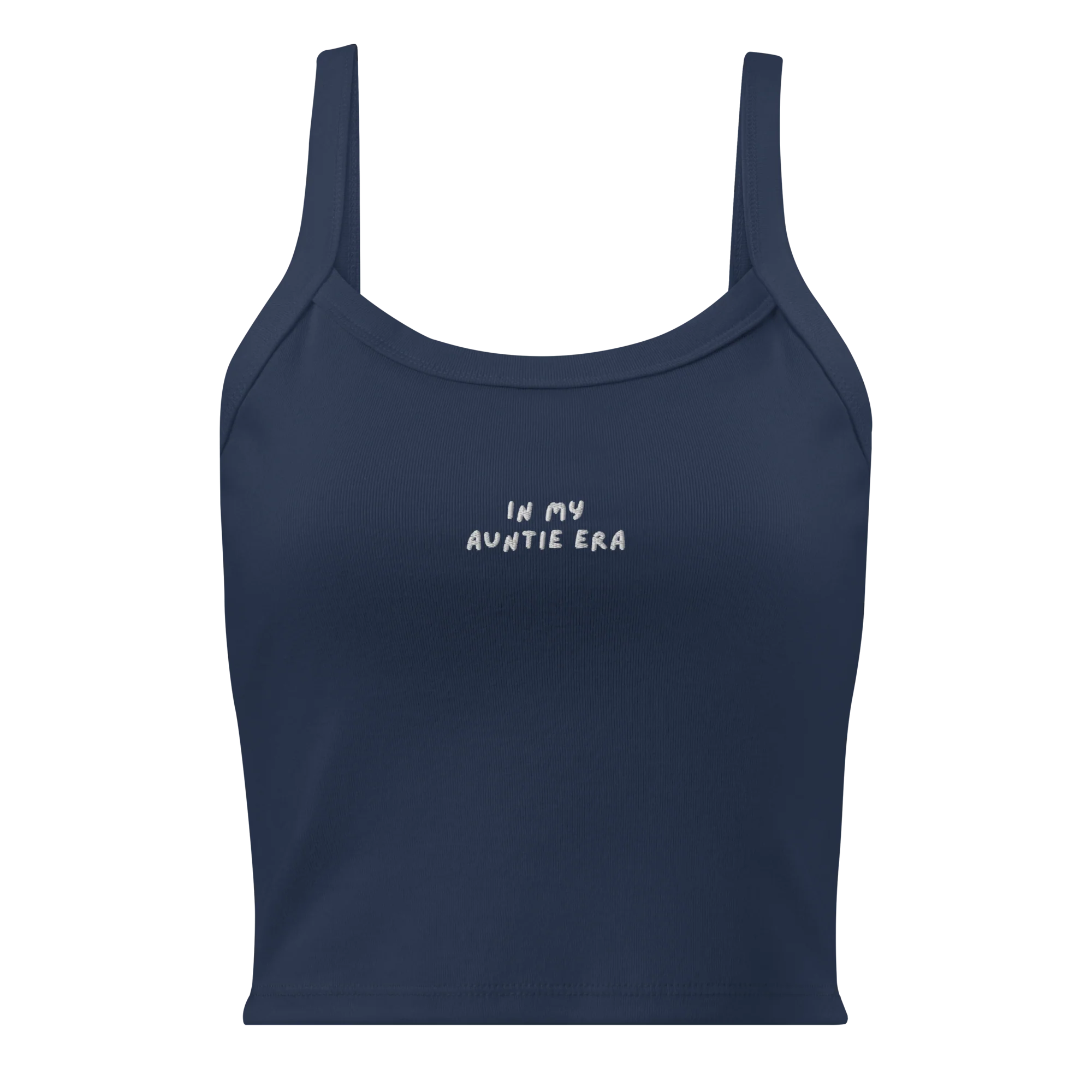 In My Auntie Era Rib Embroidered Tank Top - Image 5