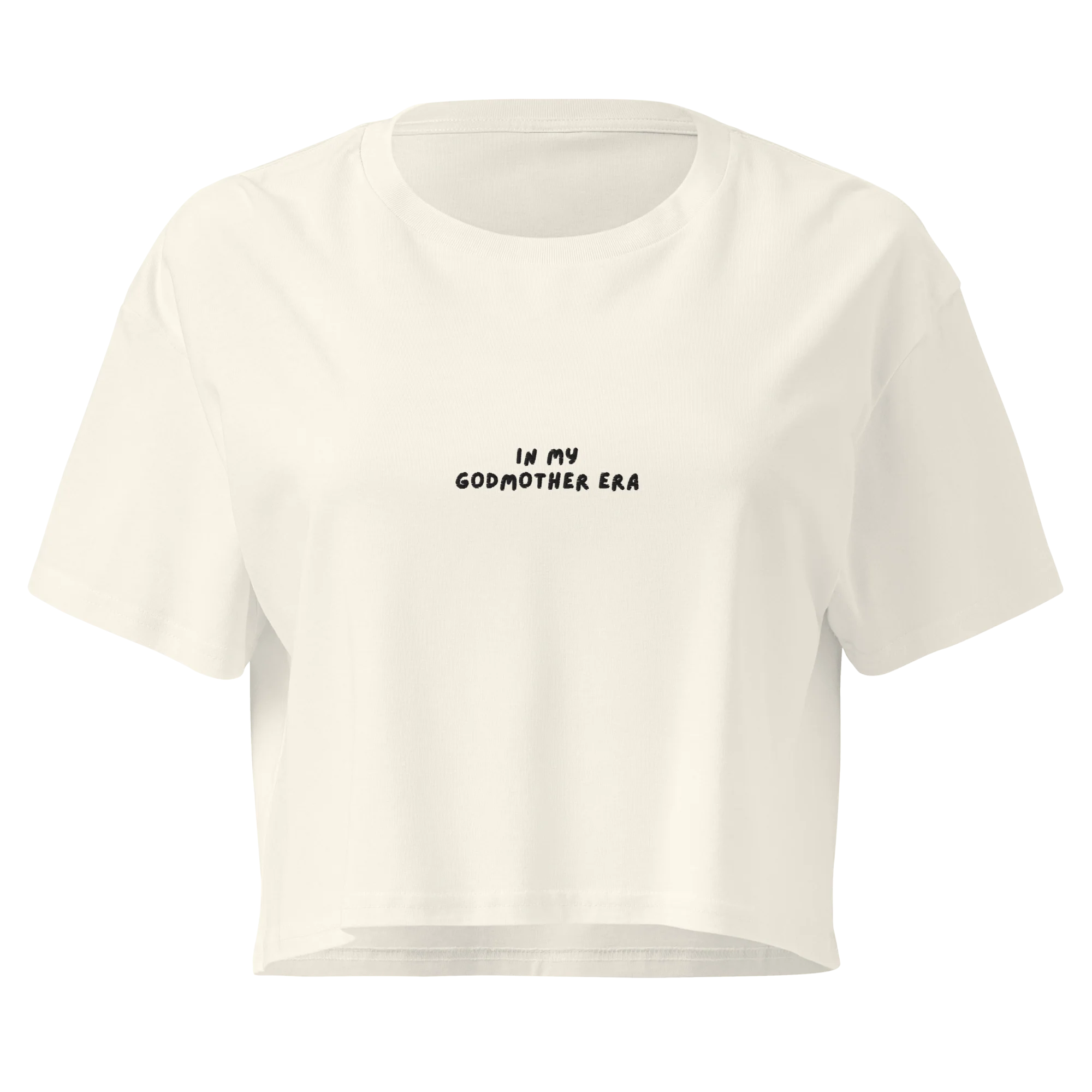 In My Godmother Era Embroidered Crop Tee