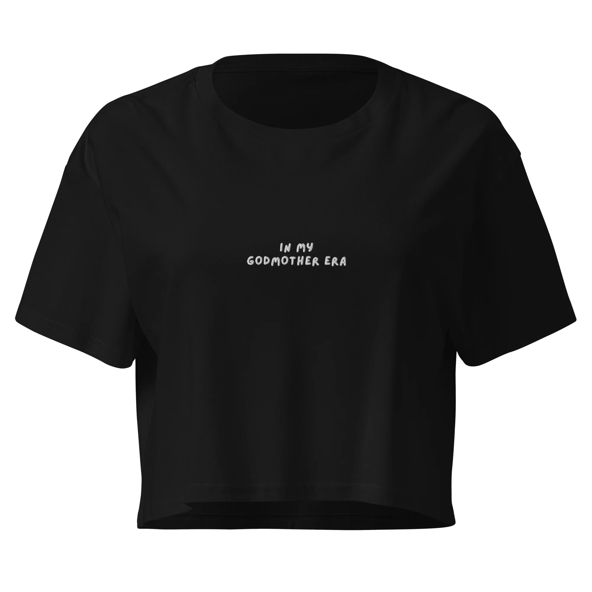 In My Godmother Era Embroidered Crop Tee - Image 4