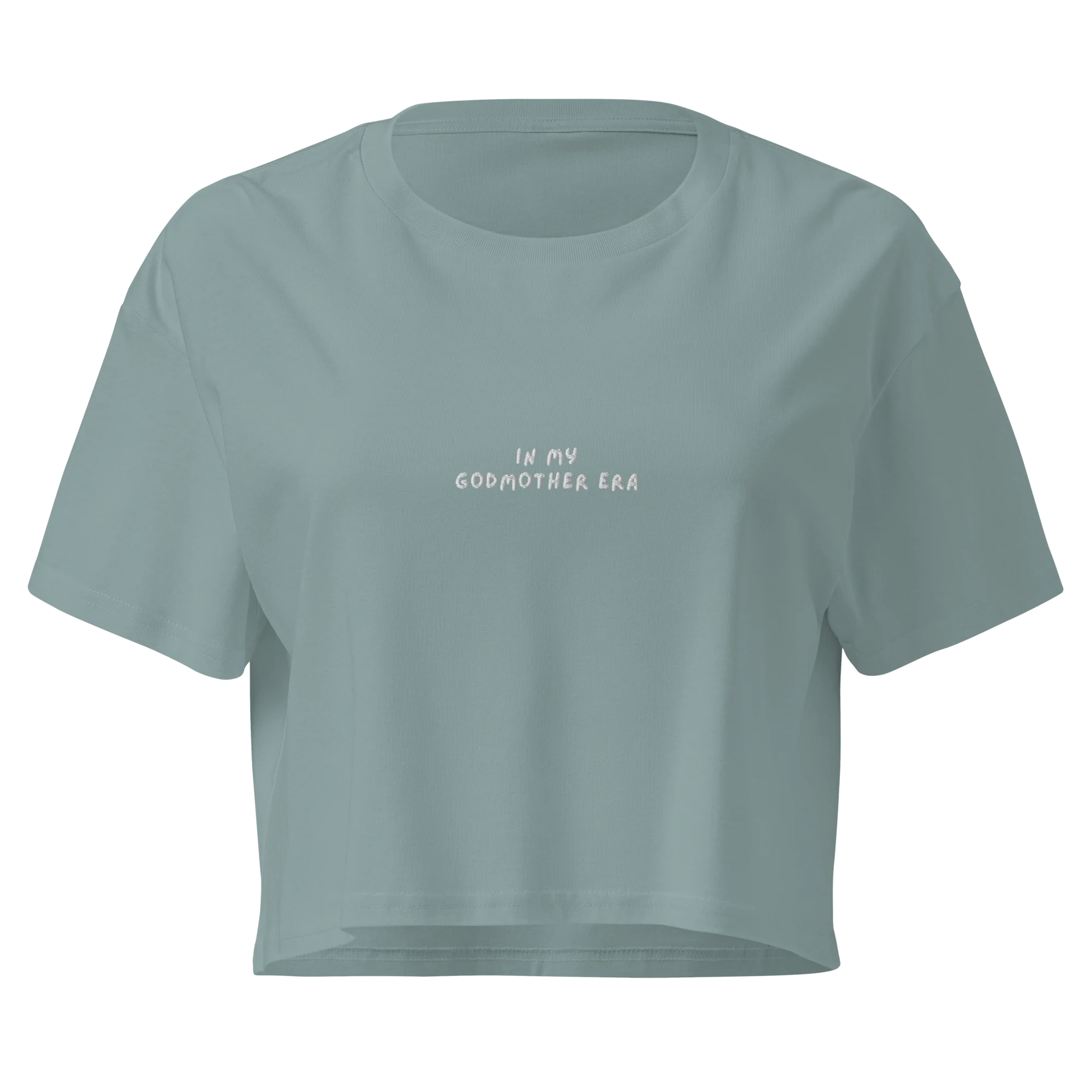 In My Godmother Era Embroidered Crop Tee - Image 5