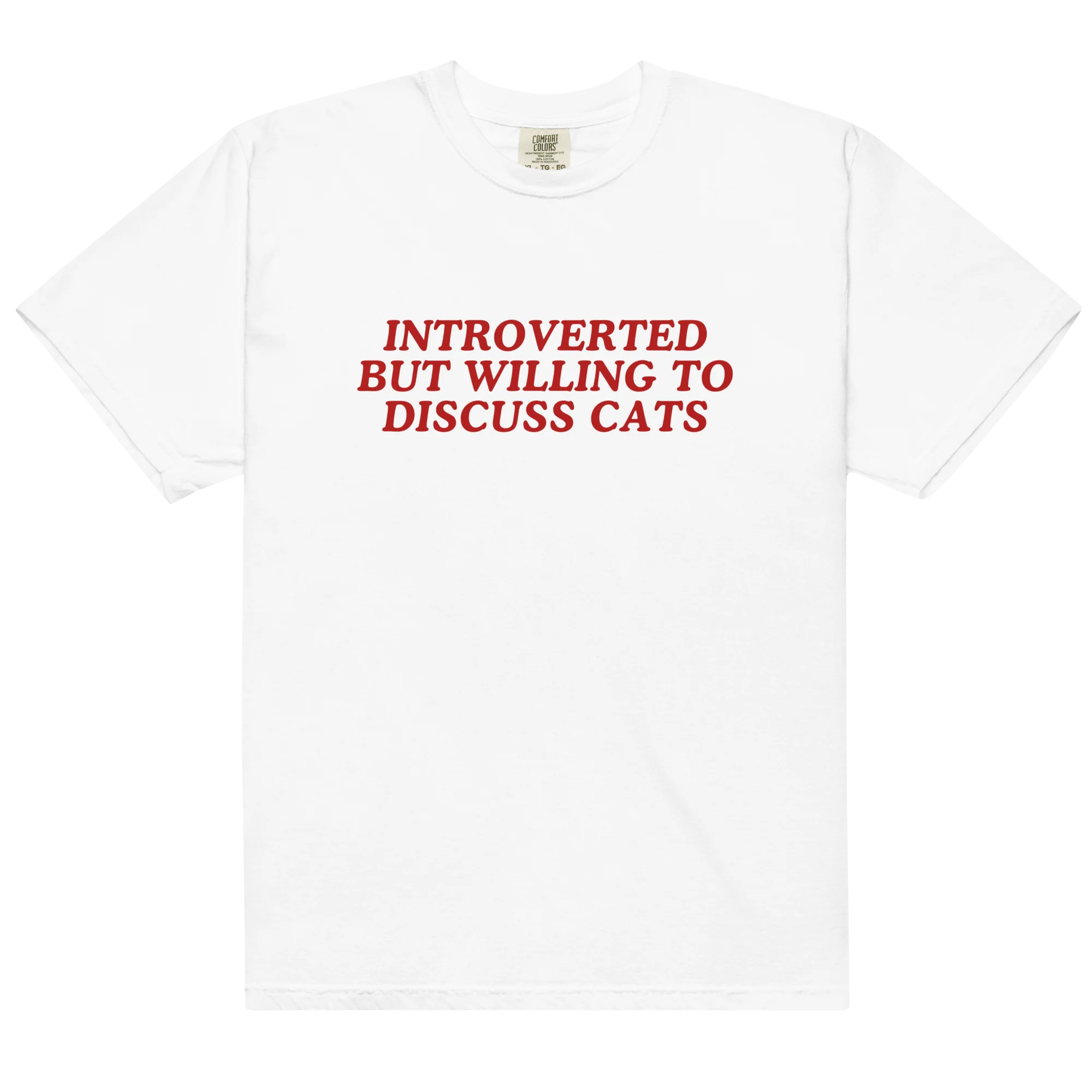 Introverted But Willing Discuss Cats Classic T-Shirt - Image 3