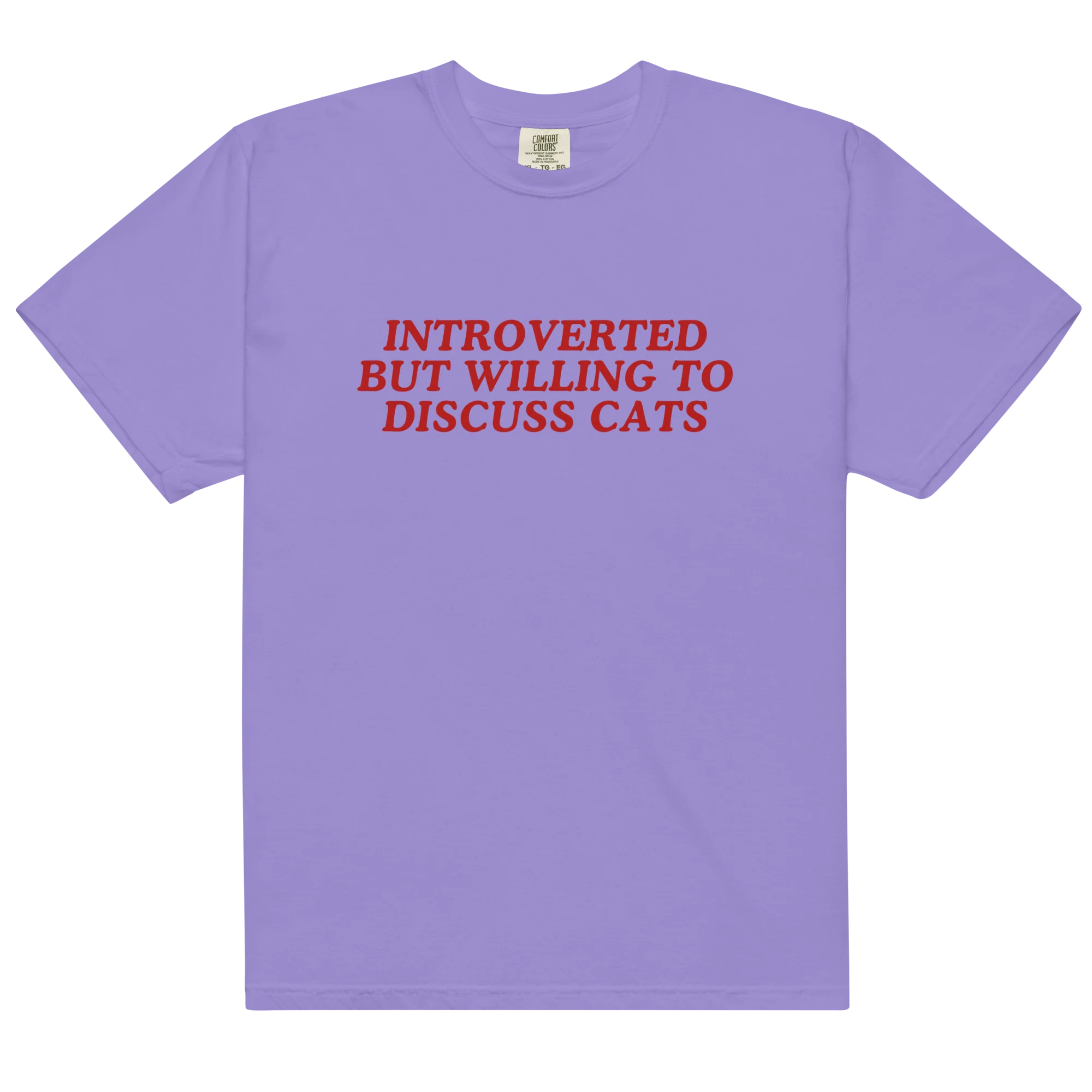 Introverted But Willing Discuss Cats Classic T-Shirt - Image 5