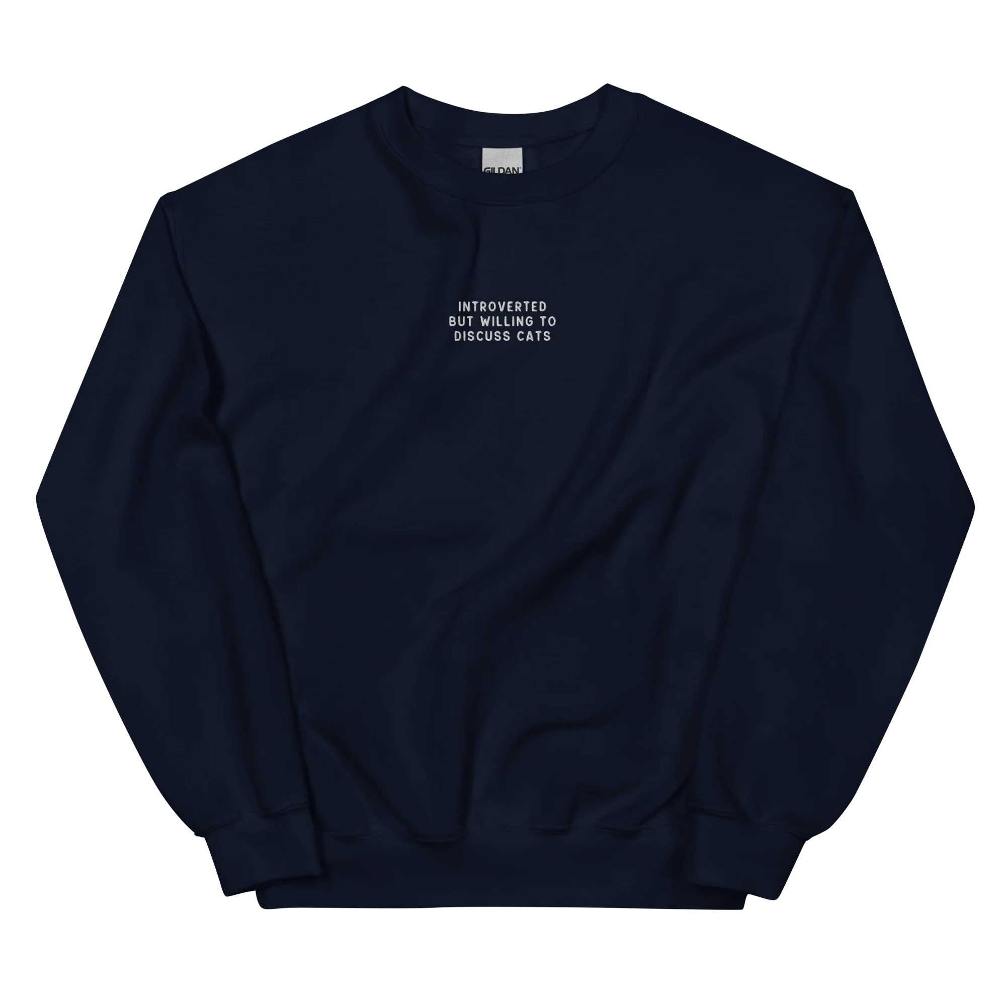 Introverted But Willing To Discuss Cats Embroidered Sweatshirt - Image 4