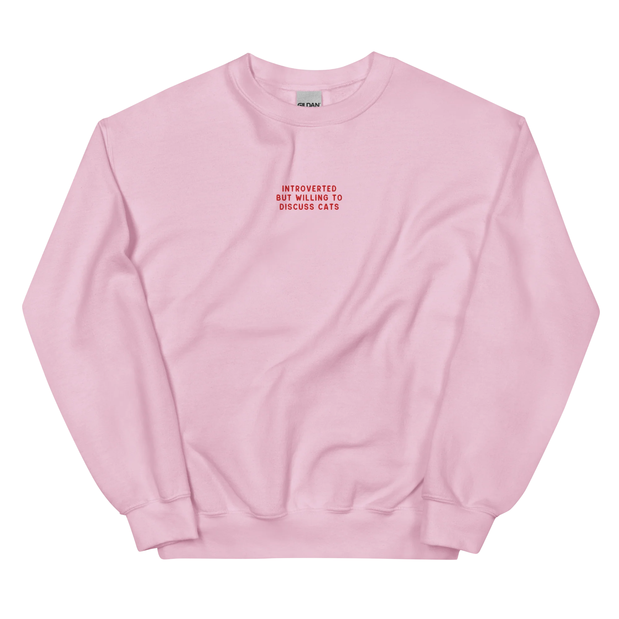 Introverted But Willing To Discuss Cats Embroidered Sweatshirt - Image 6