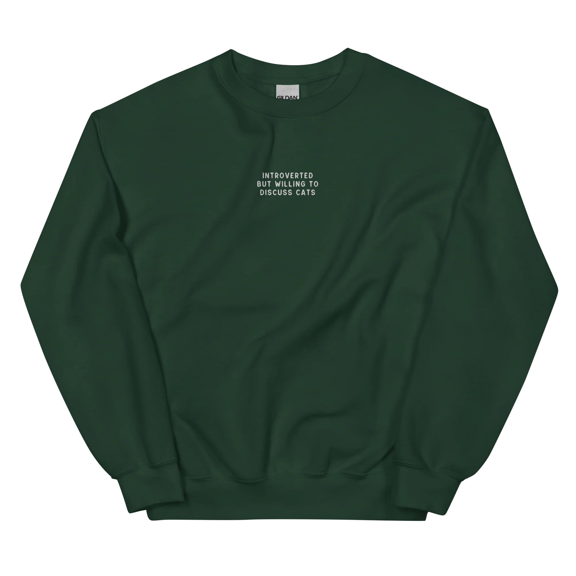 Introverted But Willing To Discuss Cats Embroidered Sweatshirt - Image 8