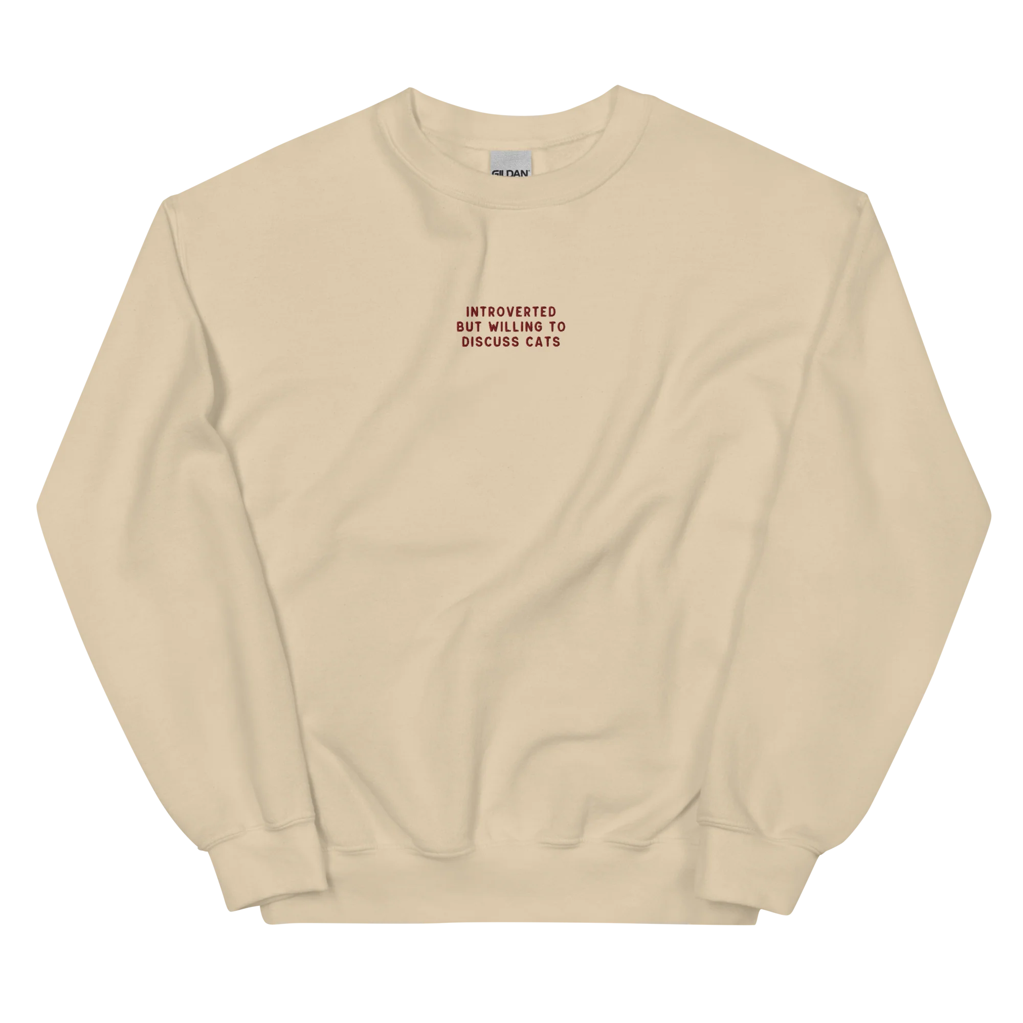 Introverted But Willing To Discuss Cats Embroidered Sweatshirt - Image 9