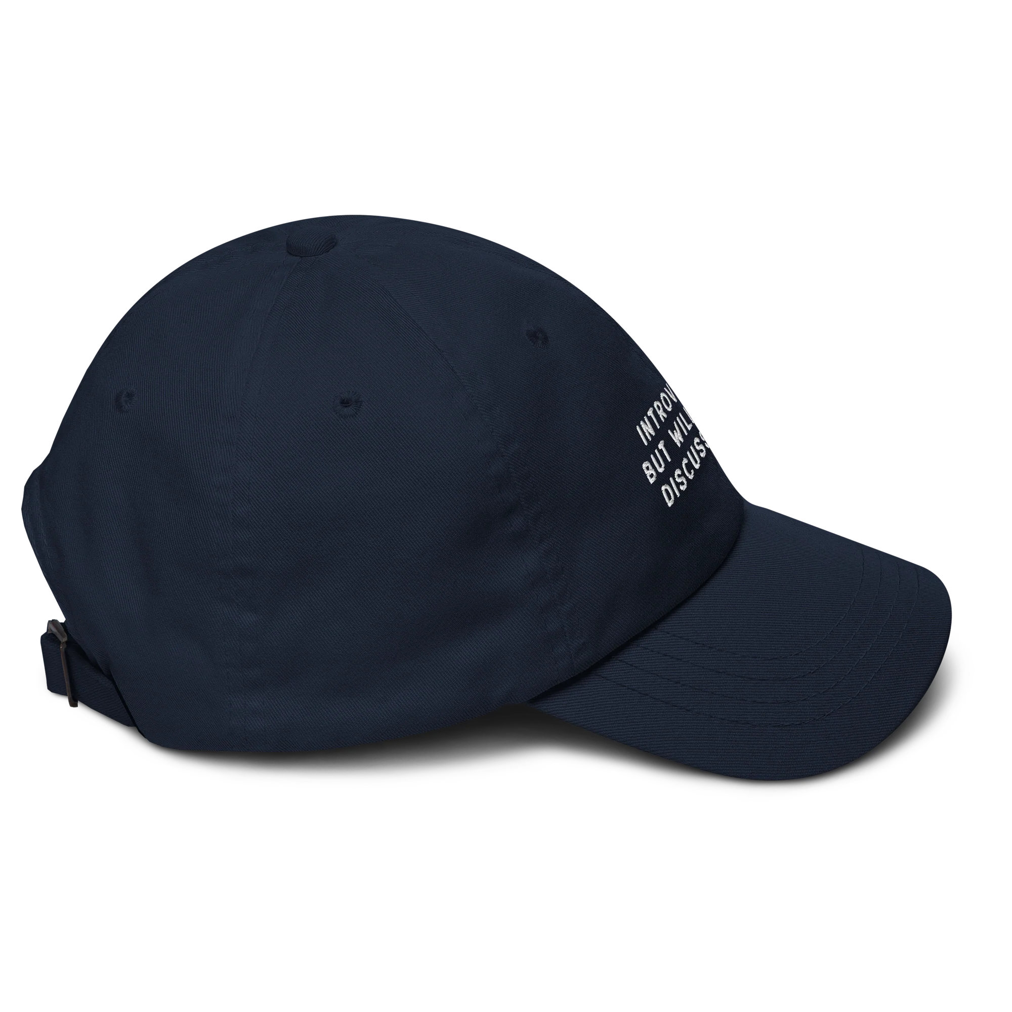 Introverted But Willing To Discuss Cats Embroidered Cap - Image 3