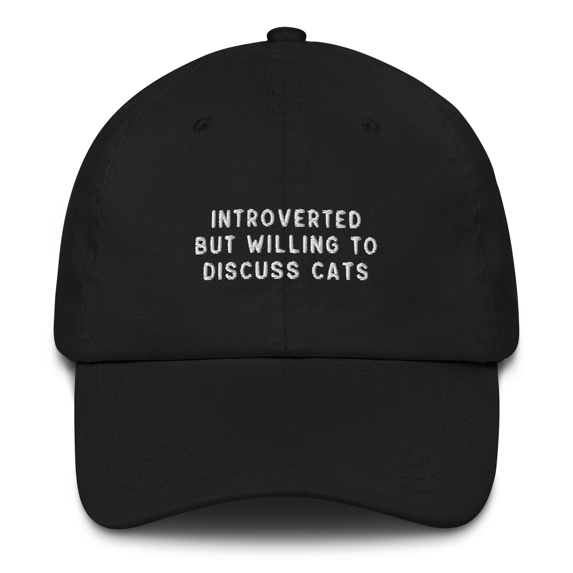 Introverted But Willing To Discuss Cats Embroidered Cap - Image 5
