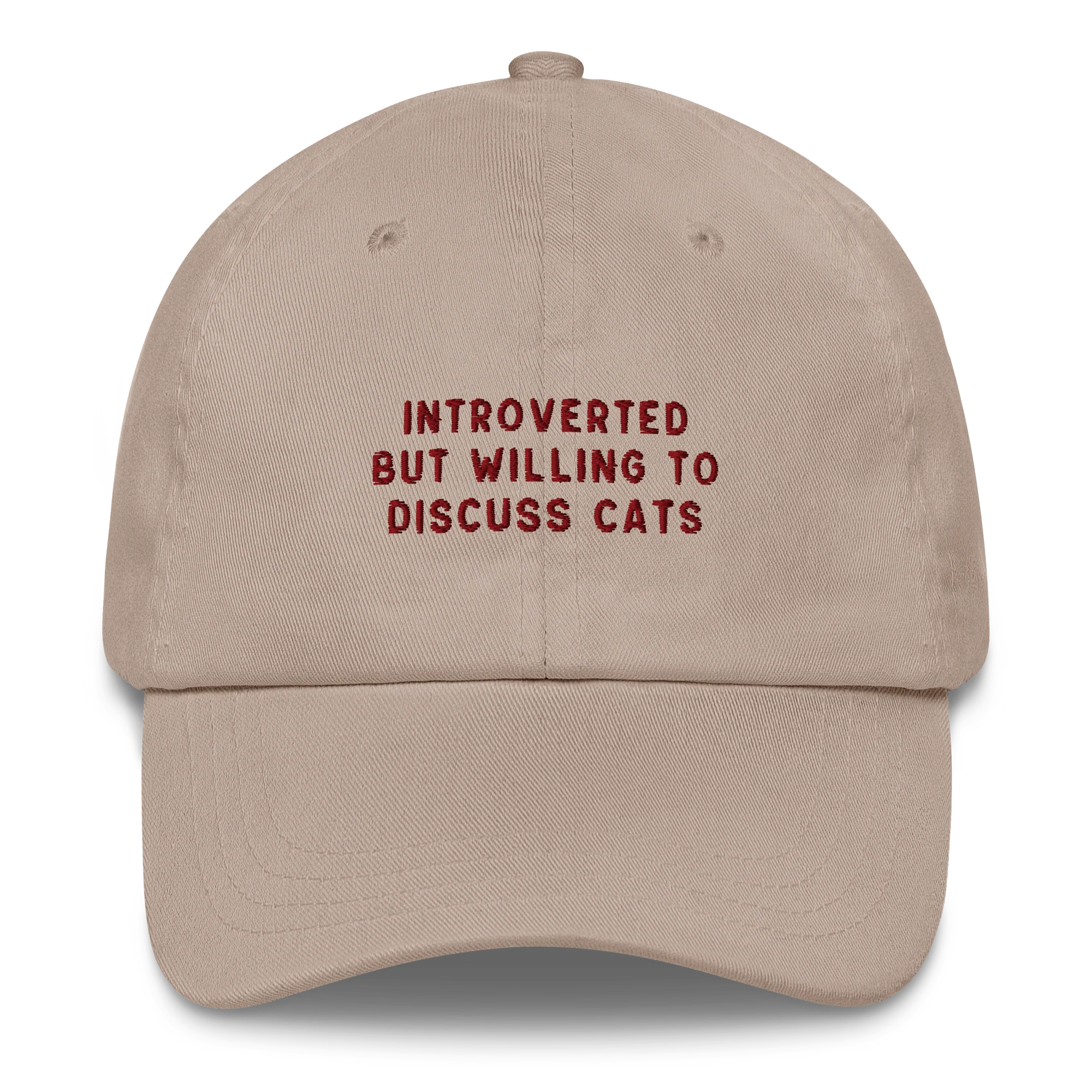 Introverted But Willing To Discuss Cats Embroidered Cap - Image 8