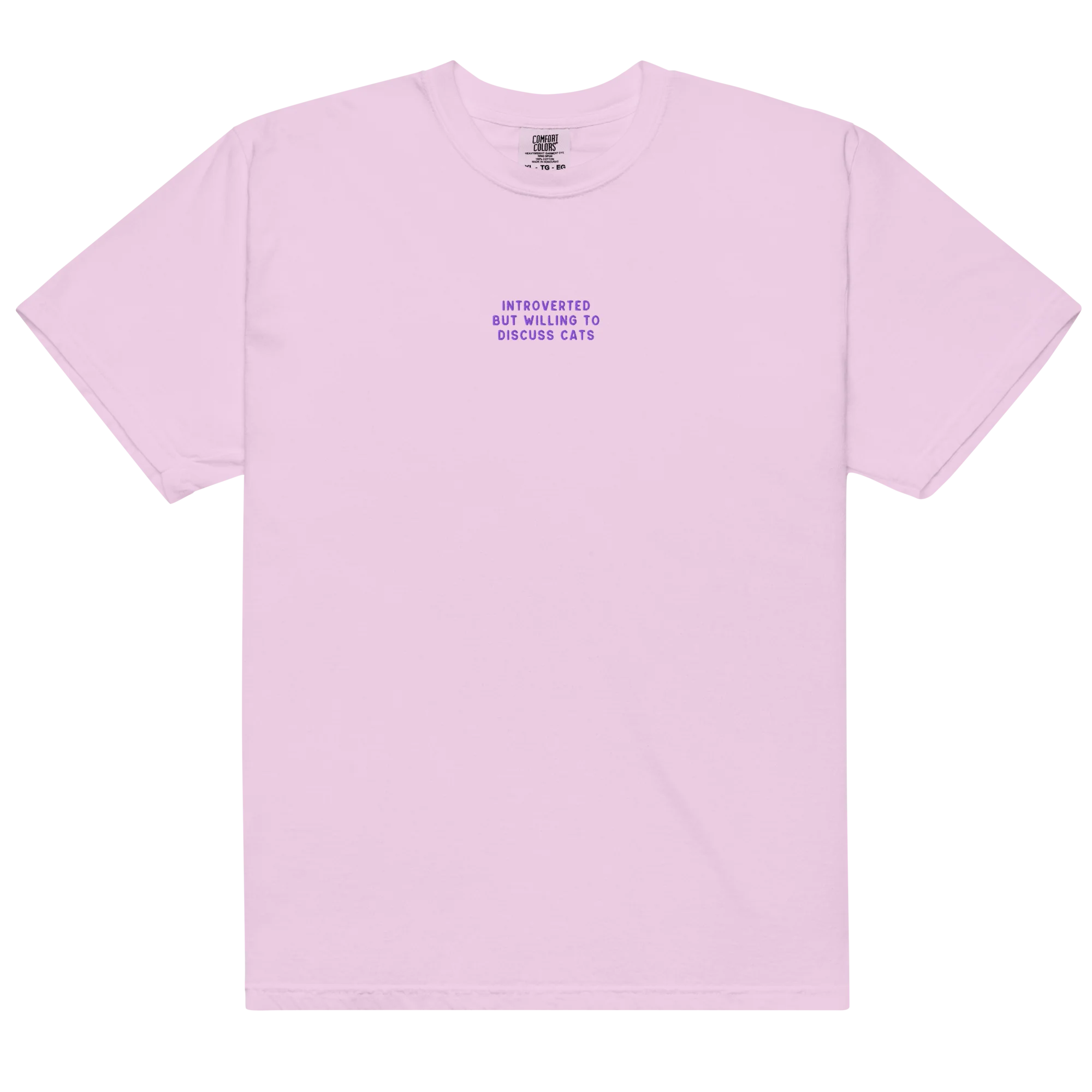 Introverted But Willing To Discuss Cats Embroidered Classic T-Shirt - Image 10