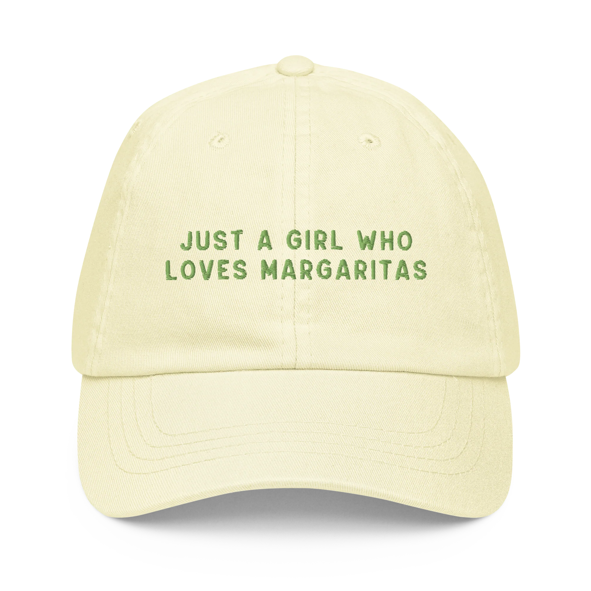 Just A Girl Who Loves Margaritas Embroidered Pastel Baseball Cap - Image 5