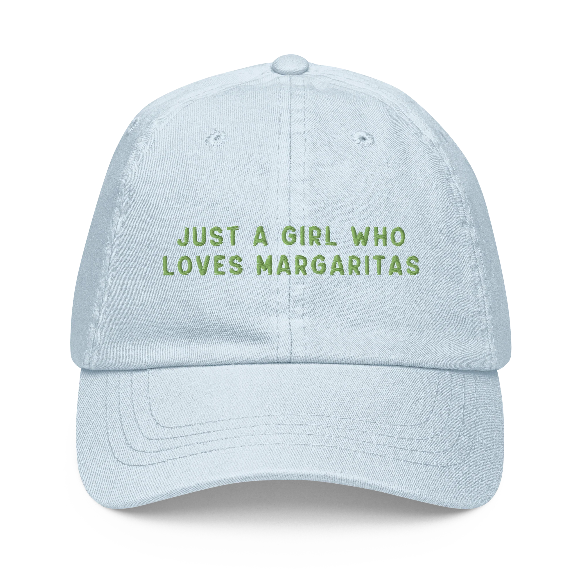 Just A Girl Who Loves Margaritas Embroidered Pastel Baseball Cap - Image 6