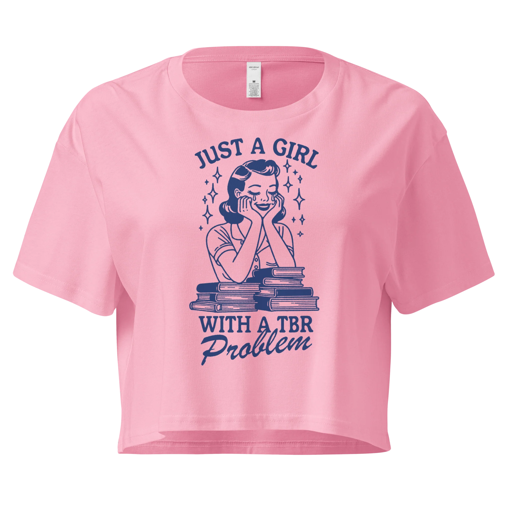 Just A Girl With a TBR Problem Crop Tee