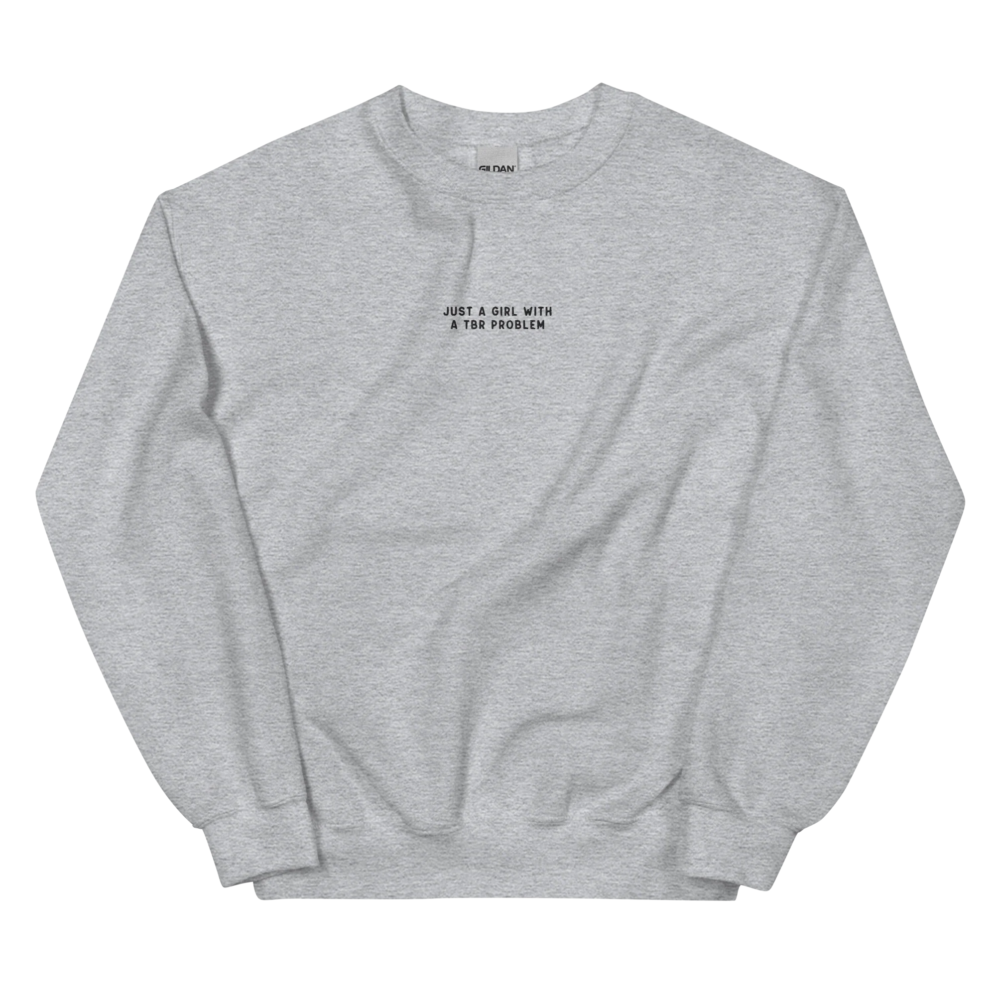 Just A Girl With A TBR Problem Embroidered Sweatshirt - Image 4