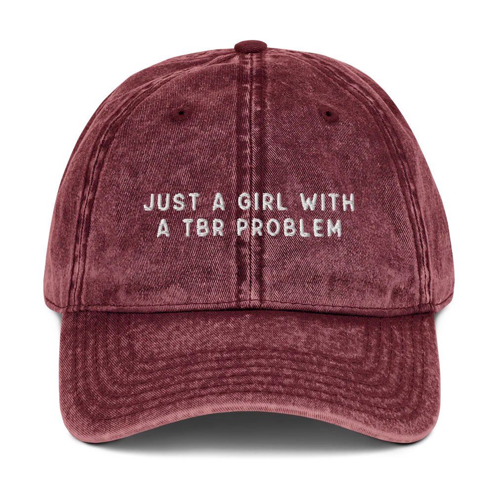 Just A Girl With A TBR Problem Embroidered Vintage Cap - Image 10