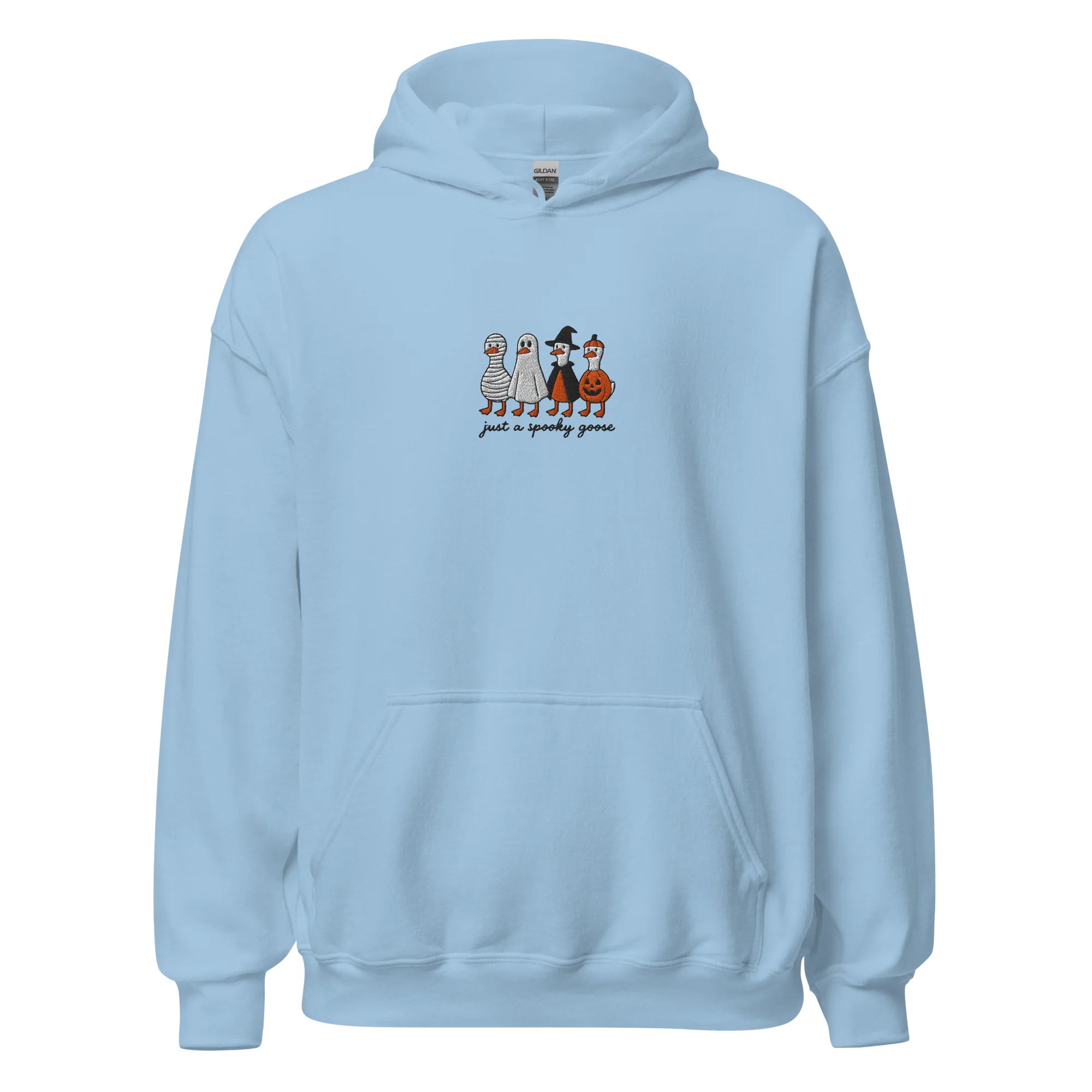Just a Spooky Goose Halloween Embroidered Hoodie - Image 10
