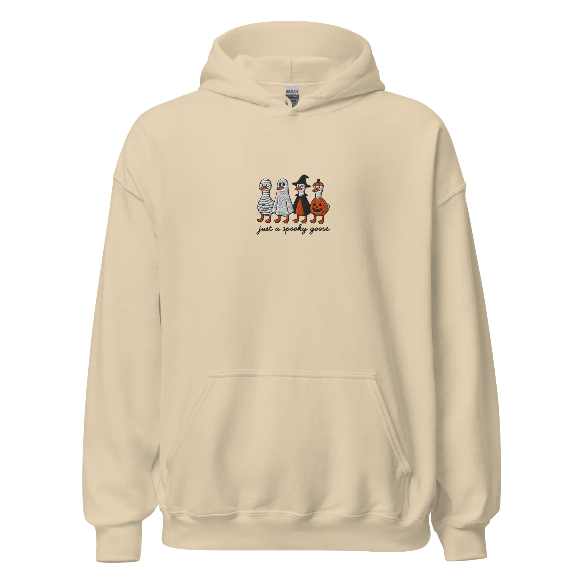 Just a Spooky Goose Halloween Embroidered Hoodie - Image 7