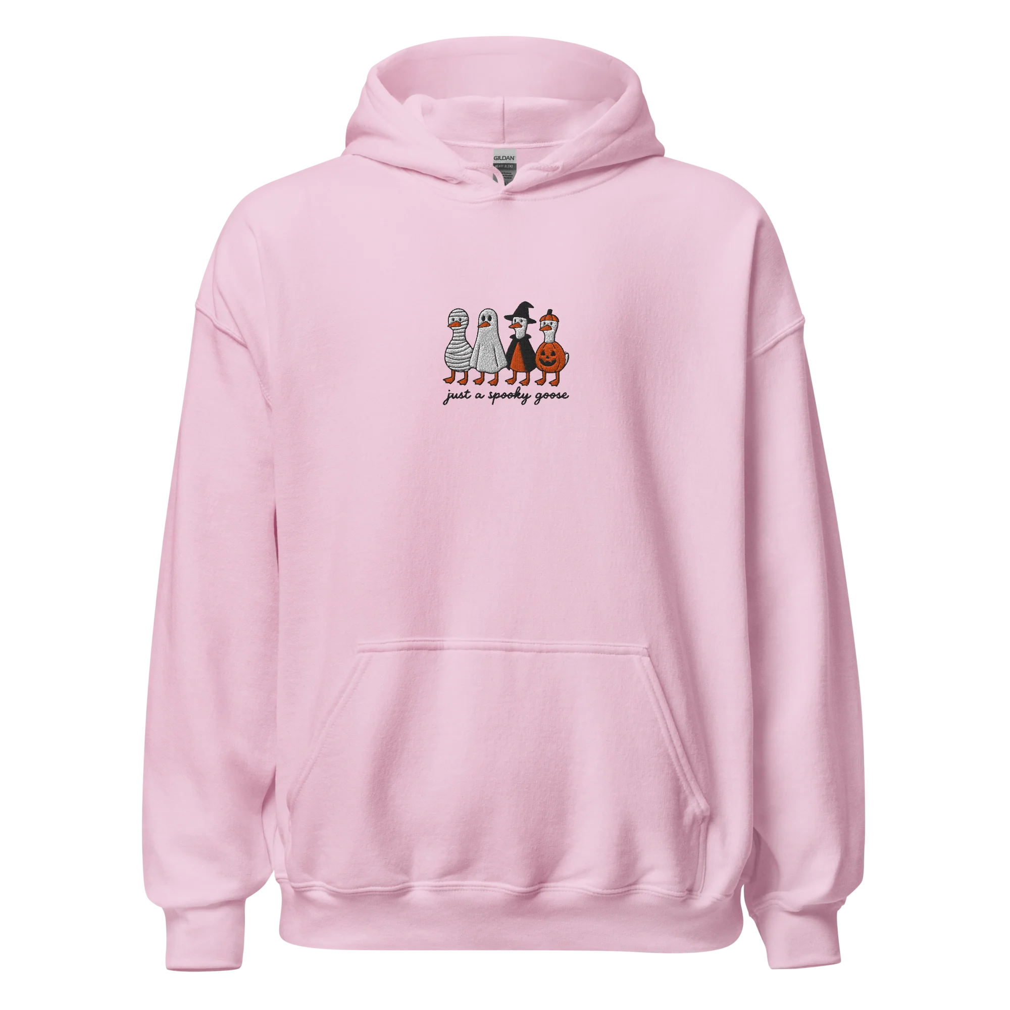 Just a Spooky Goose Halloween Embroidered Hoodie - Image 9