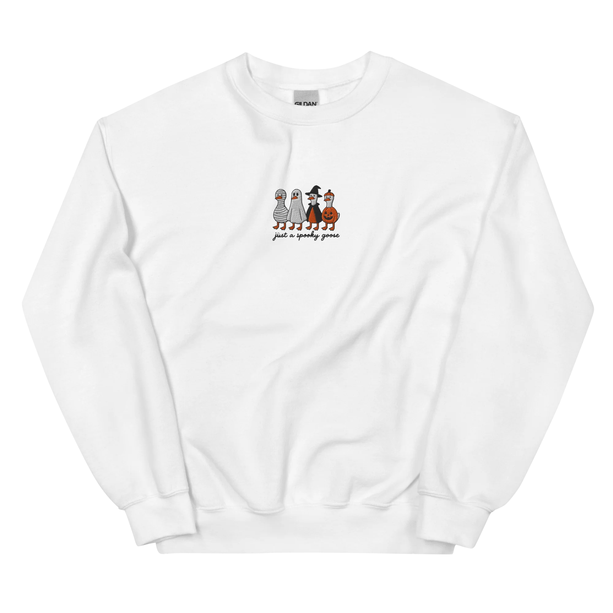 Just a Spooky Goose Halloween Embroidered Sweatshirt - Image 6
