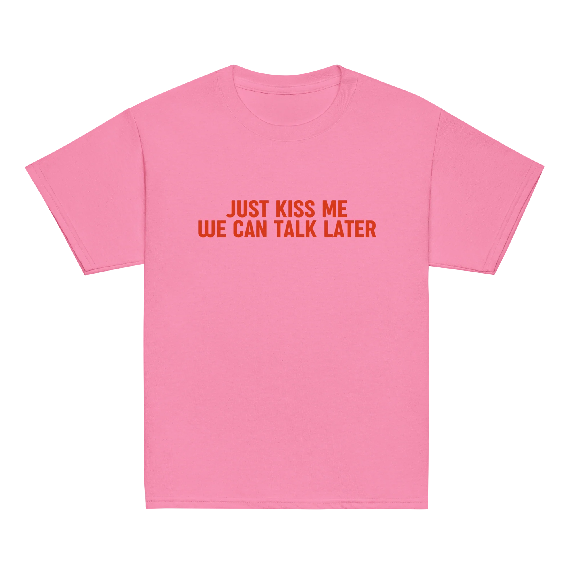 Just Kiss Me We Can Talk Later Baby Tee - Image 5