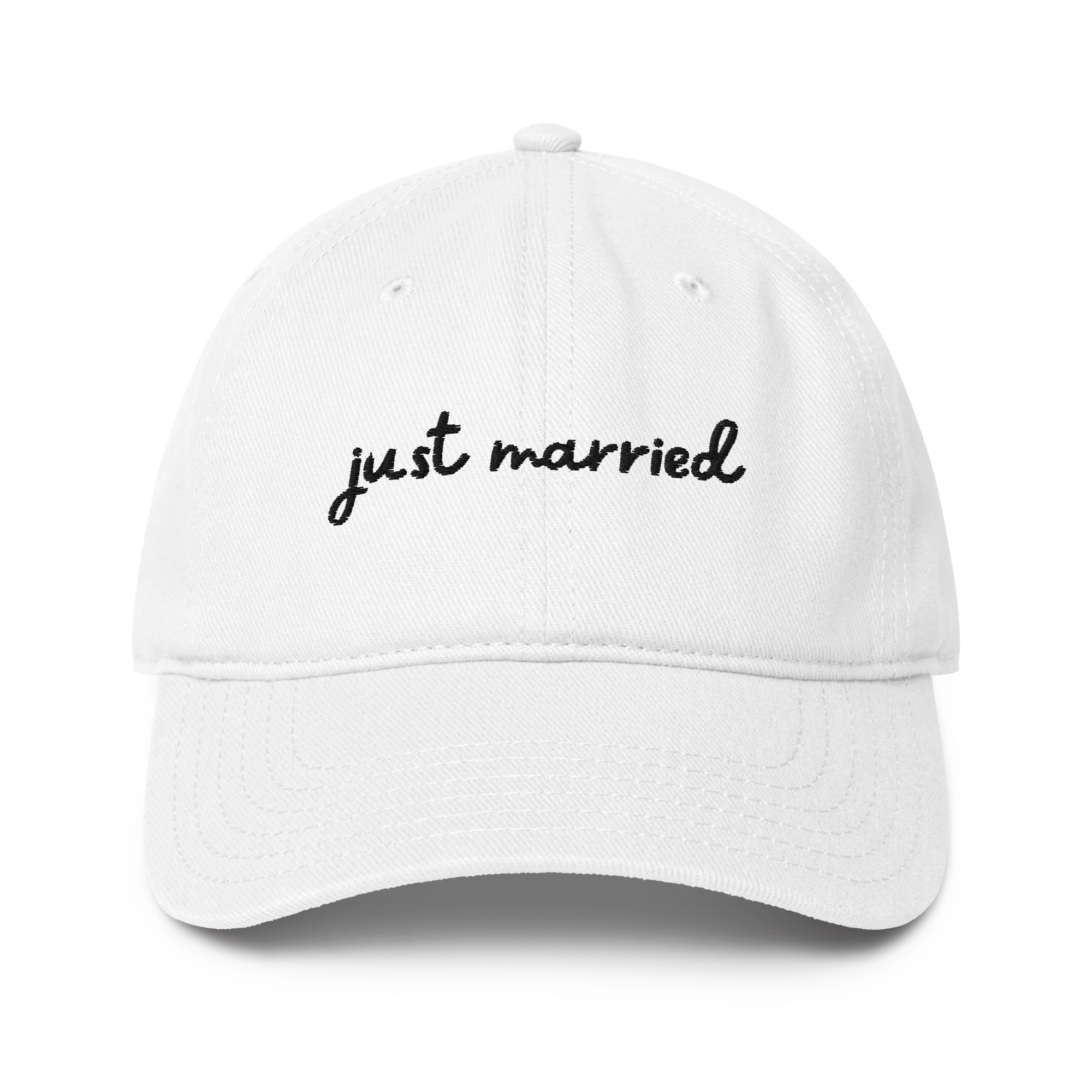 Just Married Newlywed Embroidered Baseball Cap