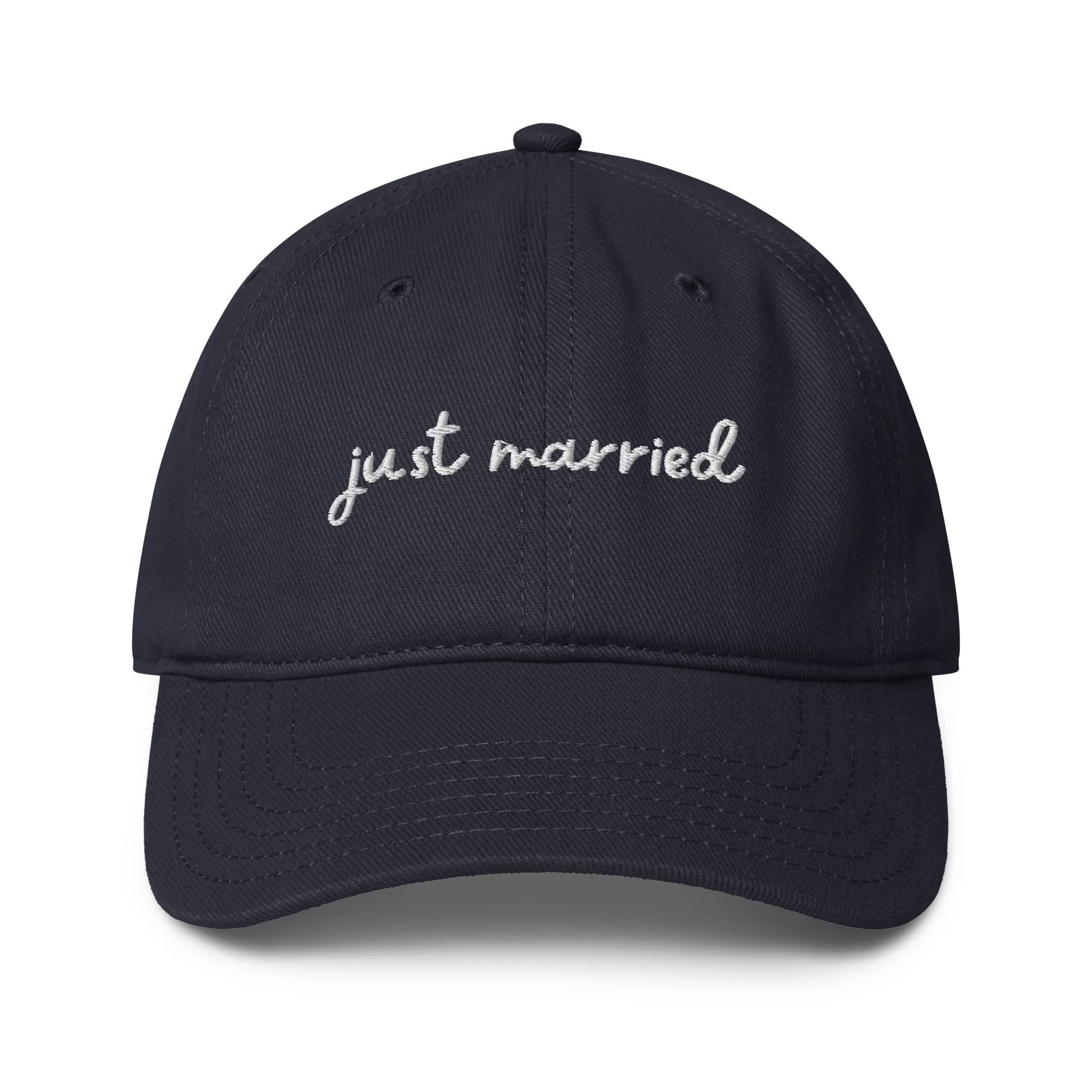 Just Married Newlywed Embroidered Baseball Cap - Image 5