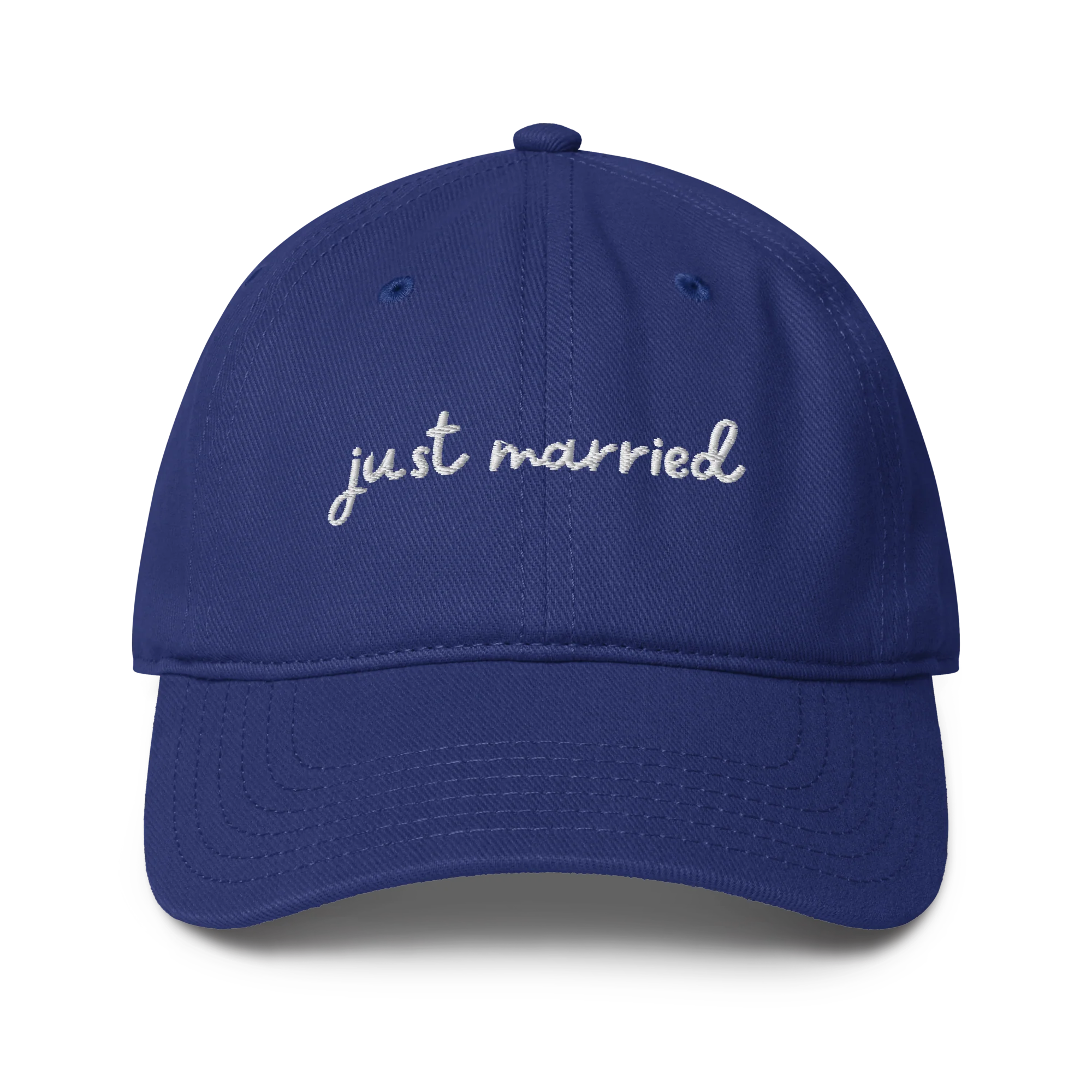 Just Married Newlywed Embroidered Baseball Cap - Image 8