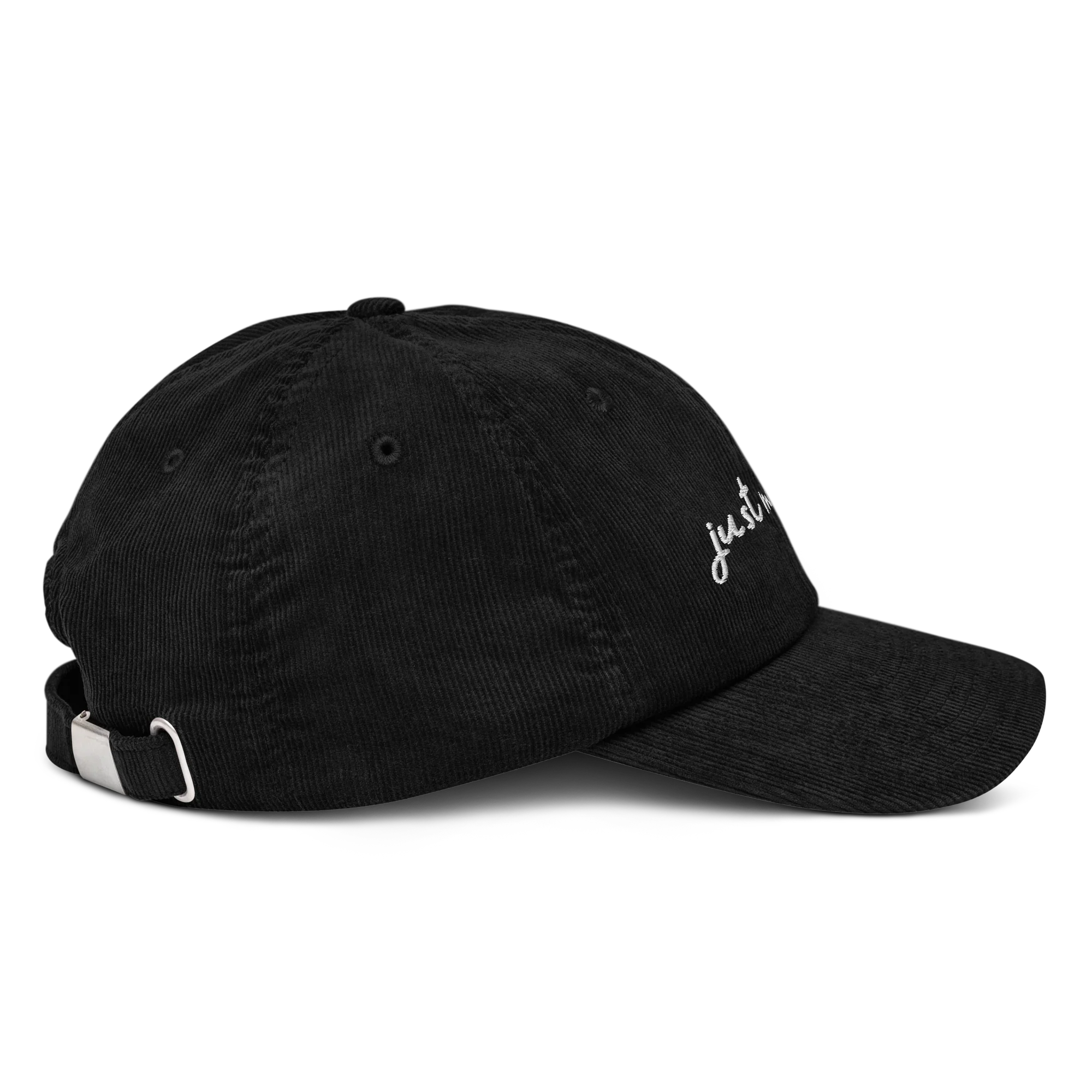 Just Married Newlywed Embroidered Corduroy Cap - Image 12