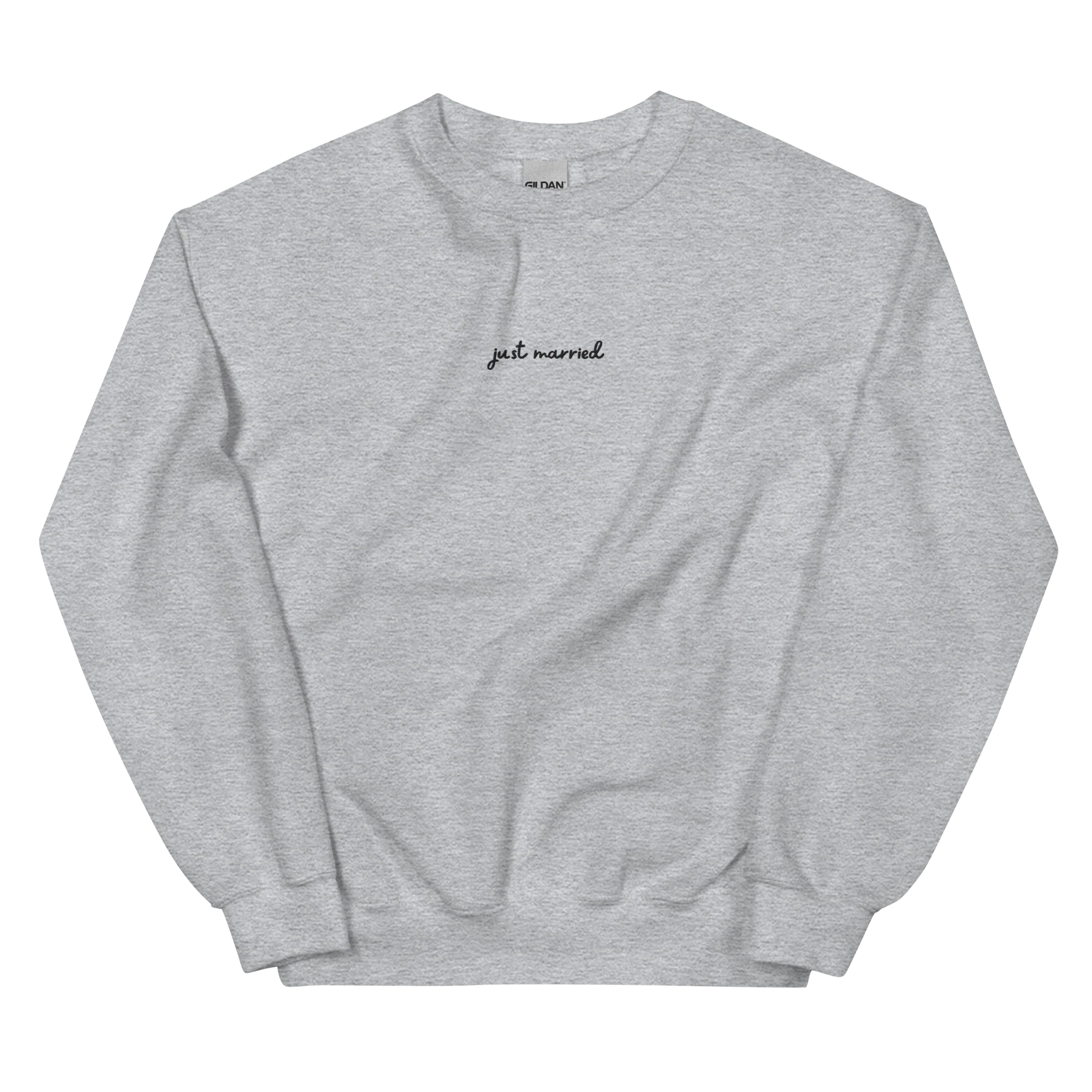 Just Married Newlywed Embroidered Sweatshirt - Image 3
