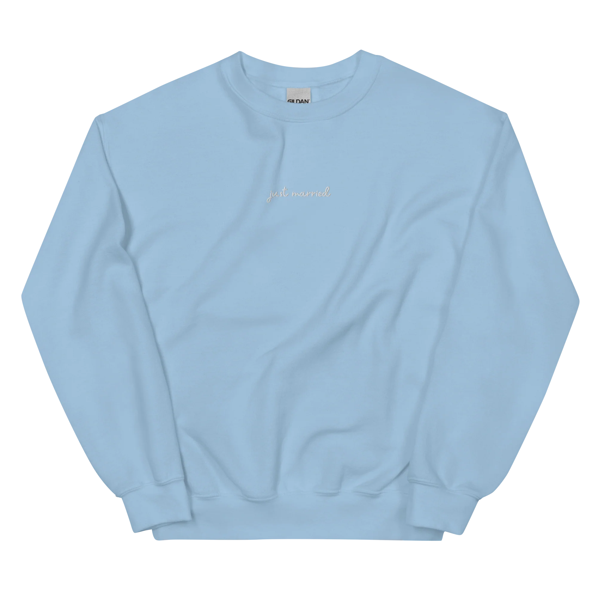 Just Married Newlywed Embroidered Sweatshirt - Image 8