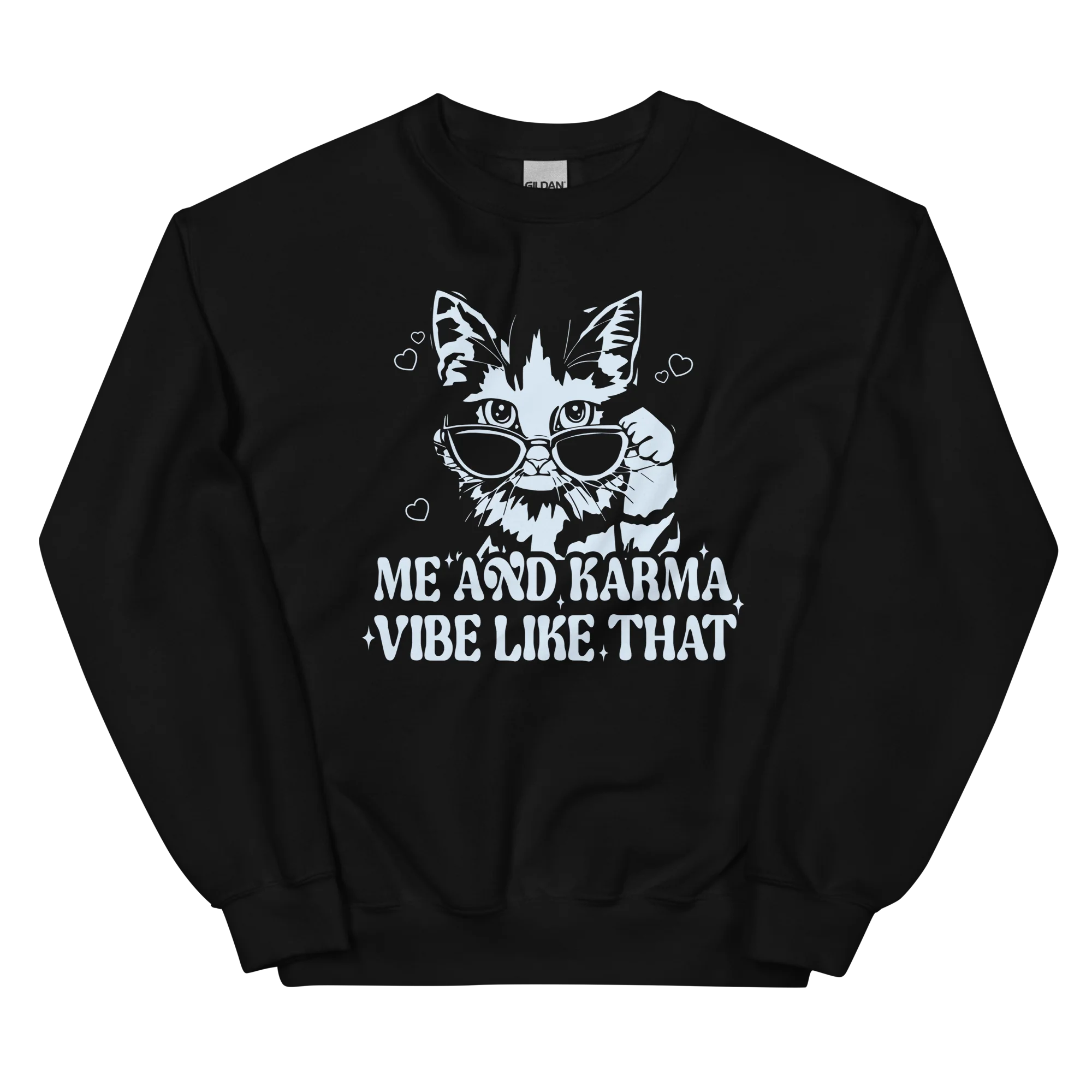 Karma Cat Vibe Like That Crewneck Sweatshirt - Image 3