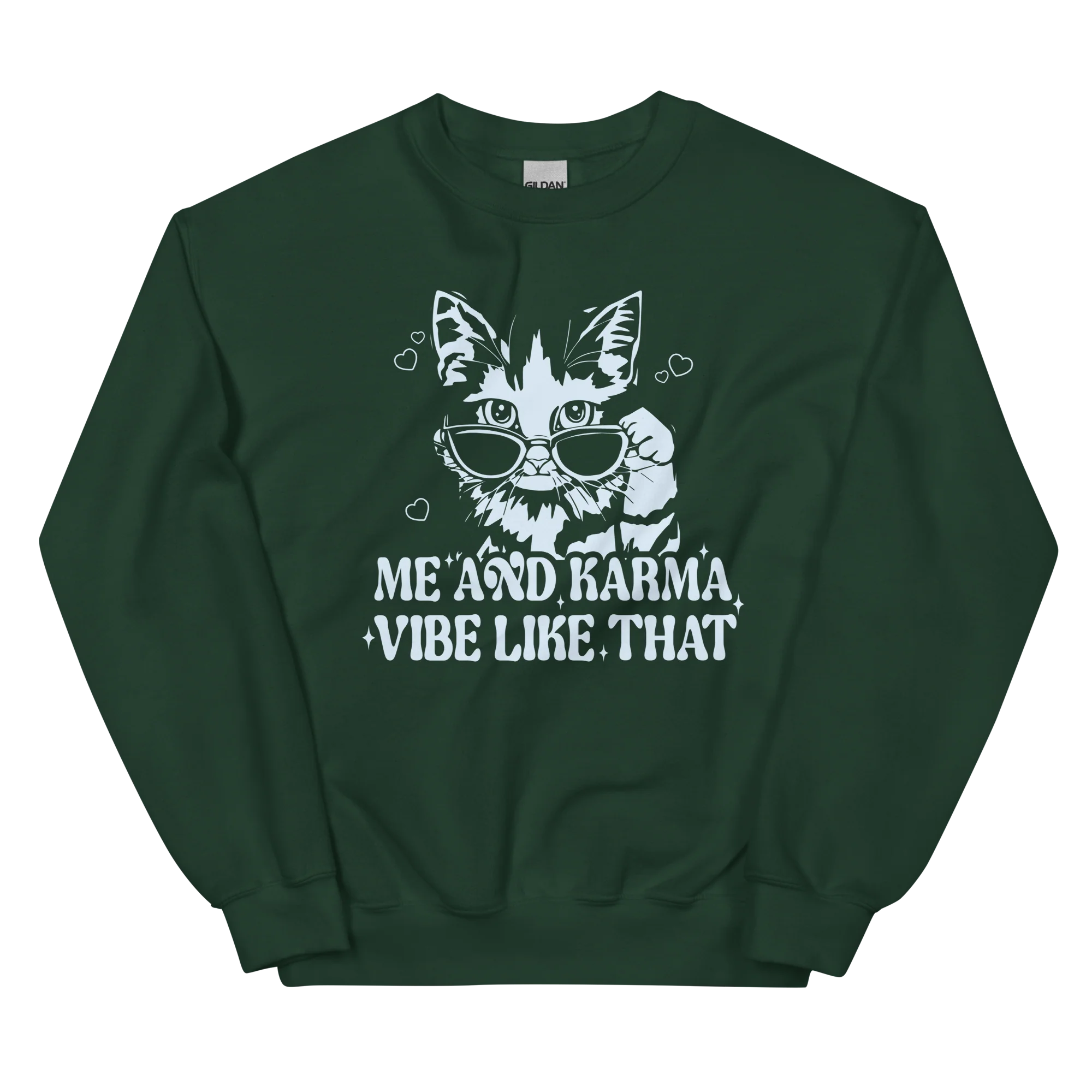 Karma Cat Vibe Like That Crewneck Sweatshirt - Image 4