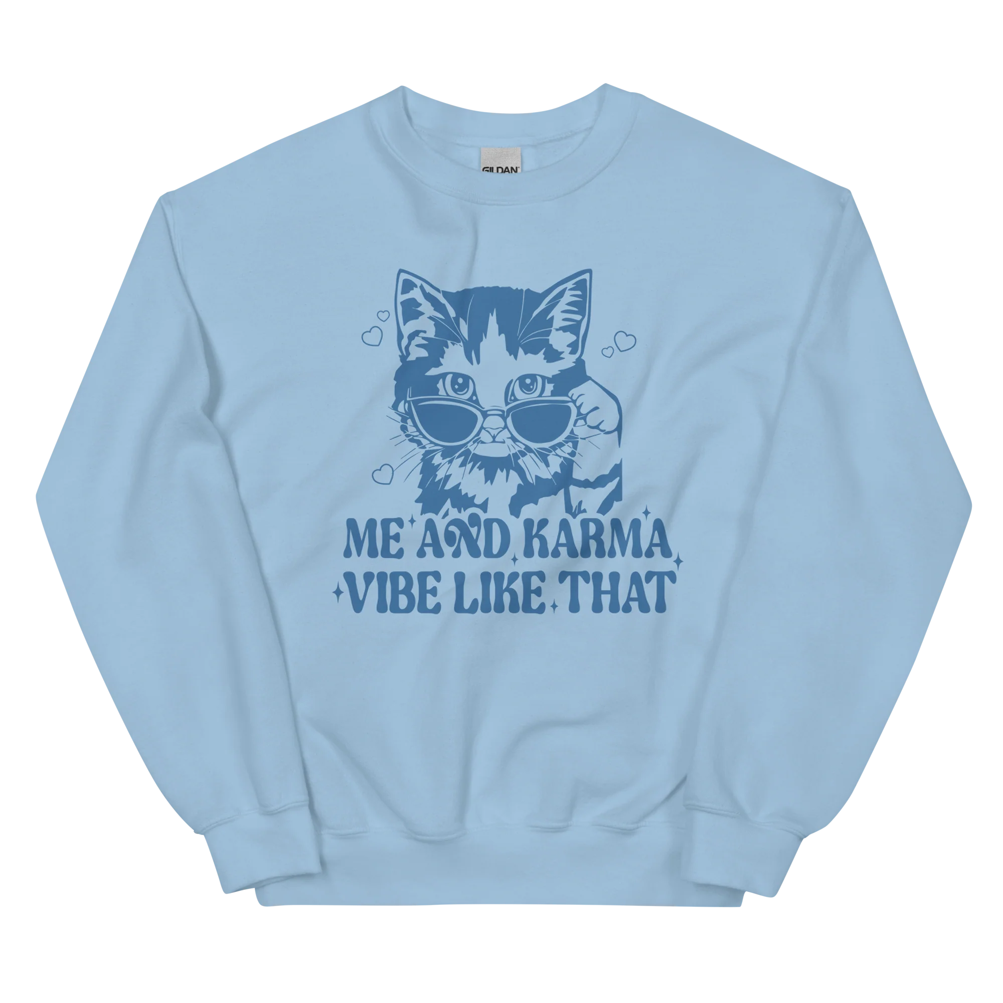 Karma Cat Vibe Like That Crewneck Sweatshirt - Image 5