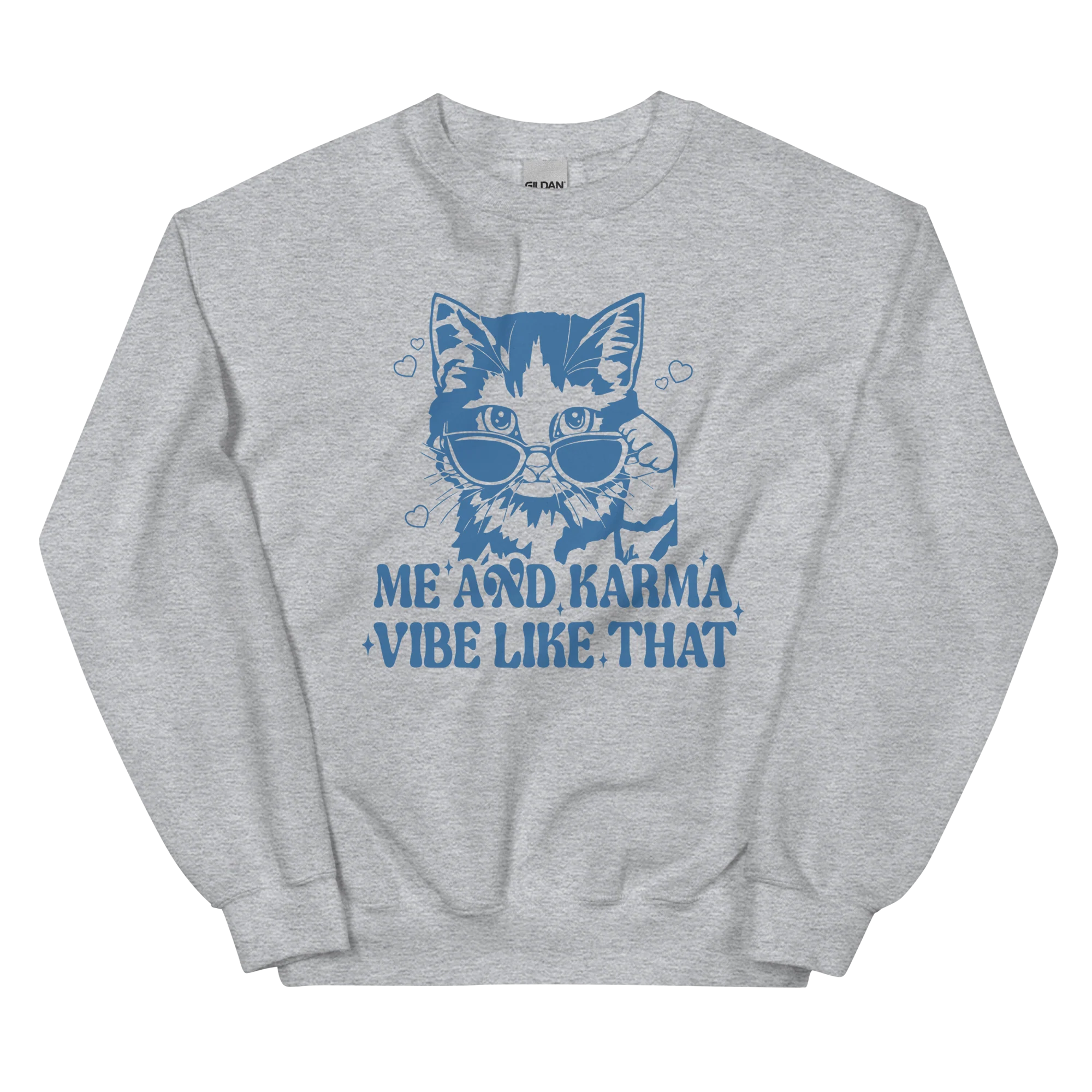 Karma Cat Vibe Like That Crewneck Sweatshirt - Image 8