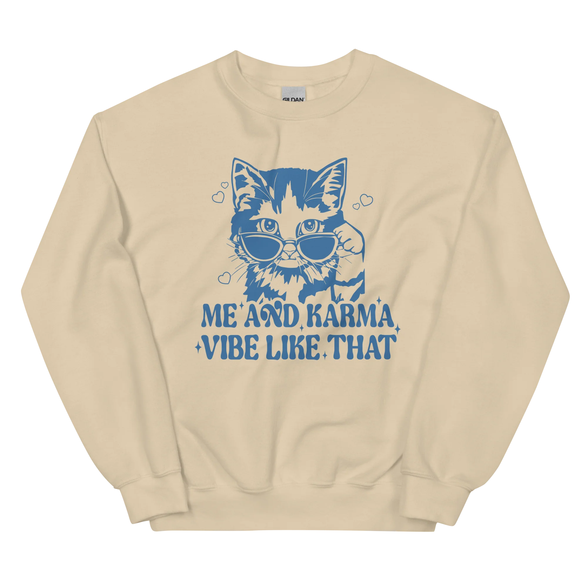 Karma Cat Vibe Like That Crewneck Sweatshirt - Image 9