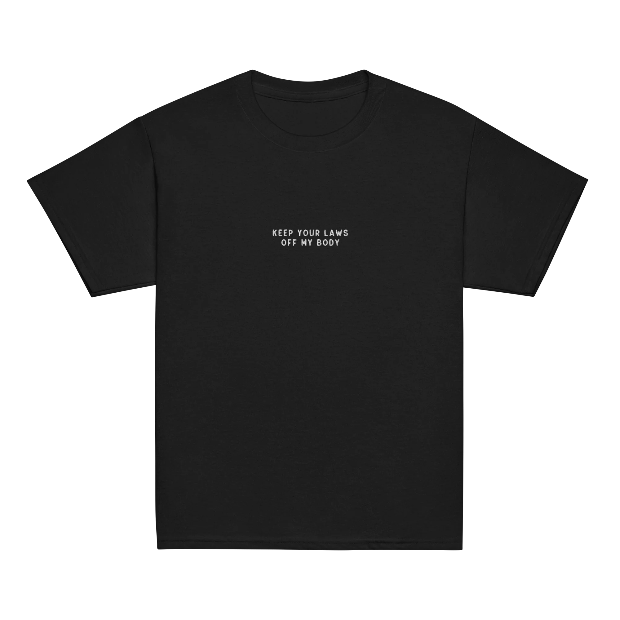 Keep Your Laws Off My Body Embroidered Baby Tee