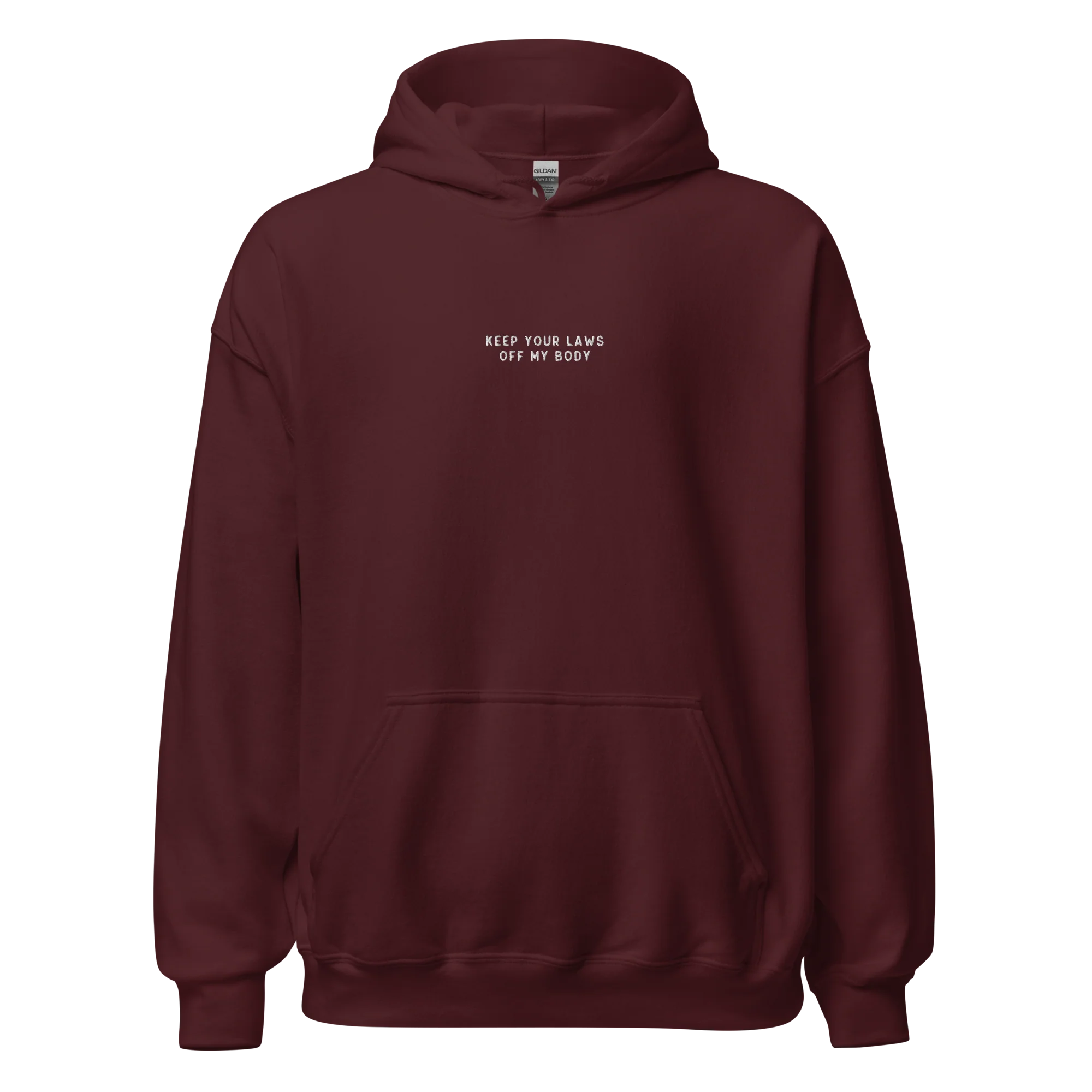 Keep Your Laws Off My Body Embroidered Hoodie - Image 3