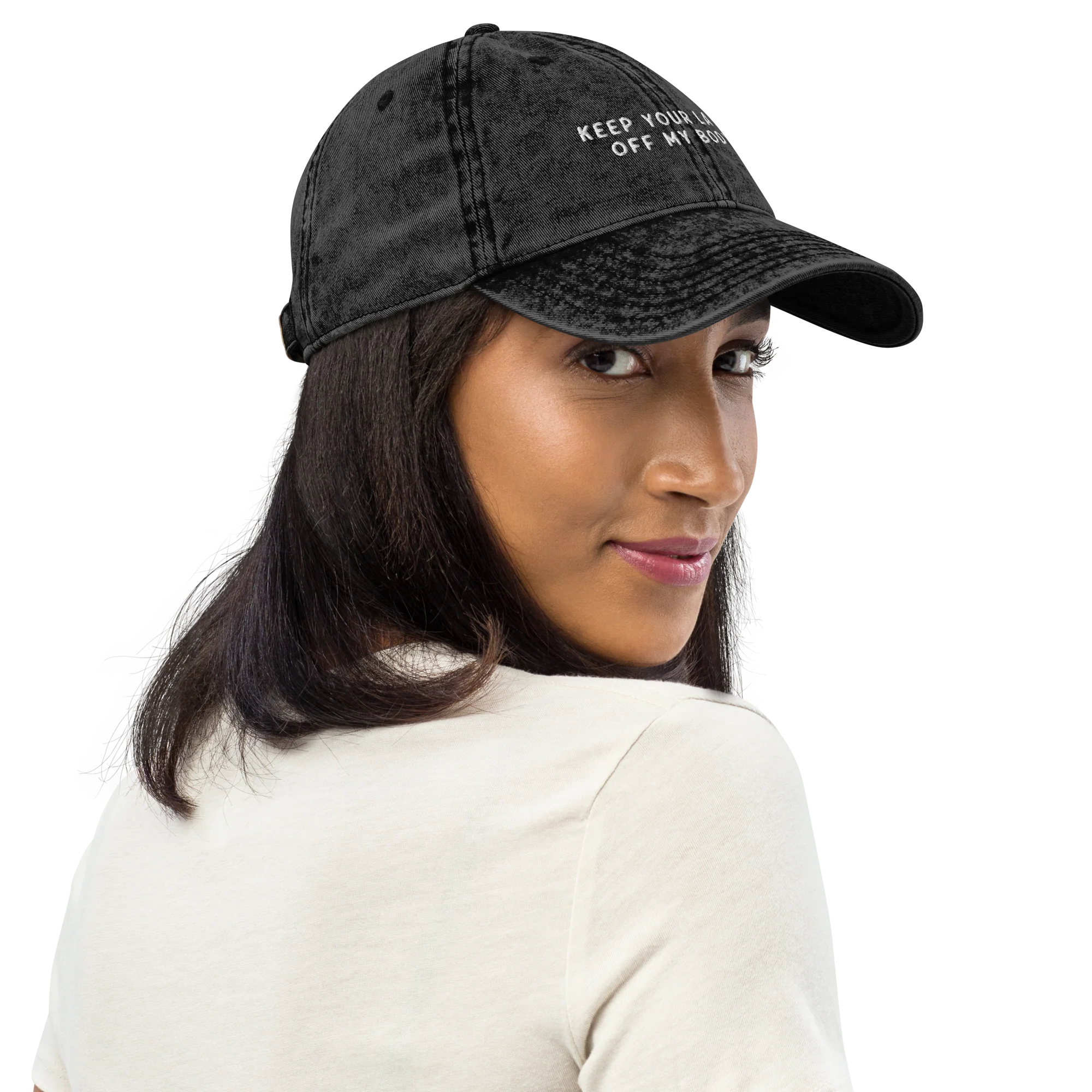 Keep Your Laws Off My Body Embroidered Vintage Cap - Image 2