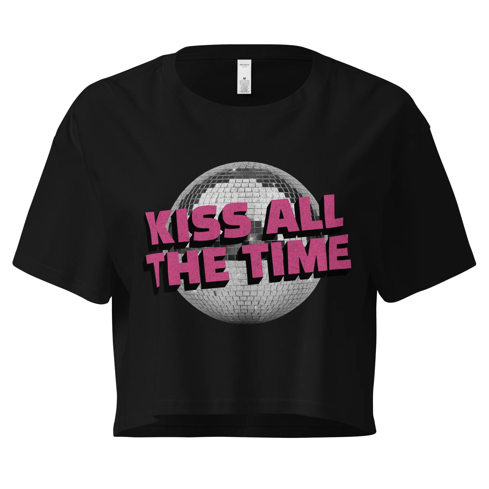 Kiss All The Time Disco Crop Tee - Image 4