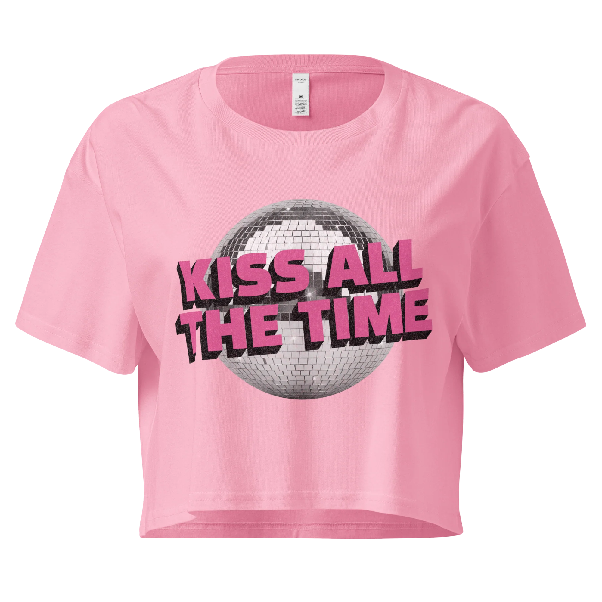 Kiss All The Time Disco Crop Tee - Image 6