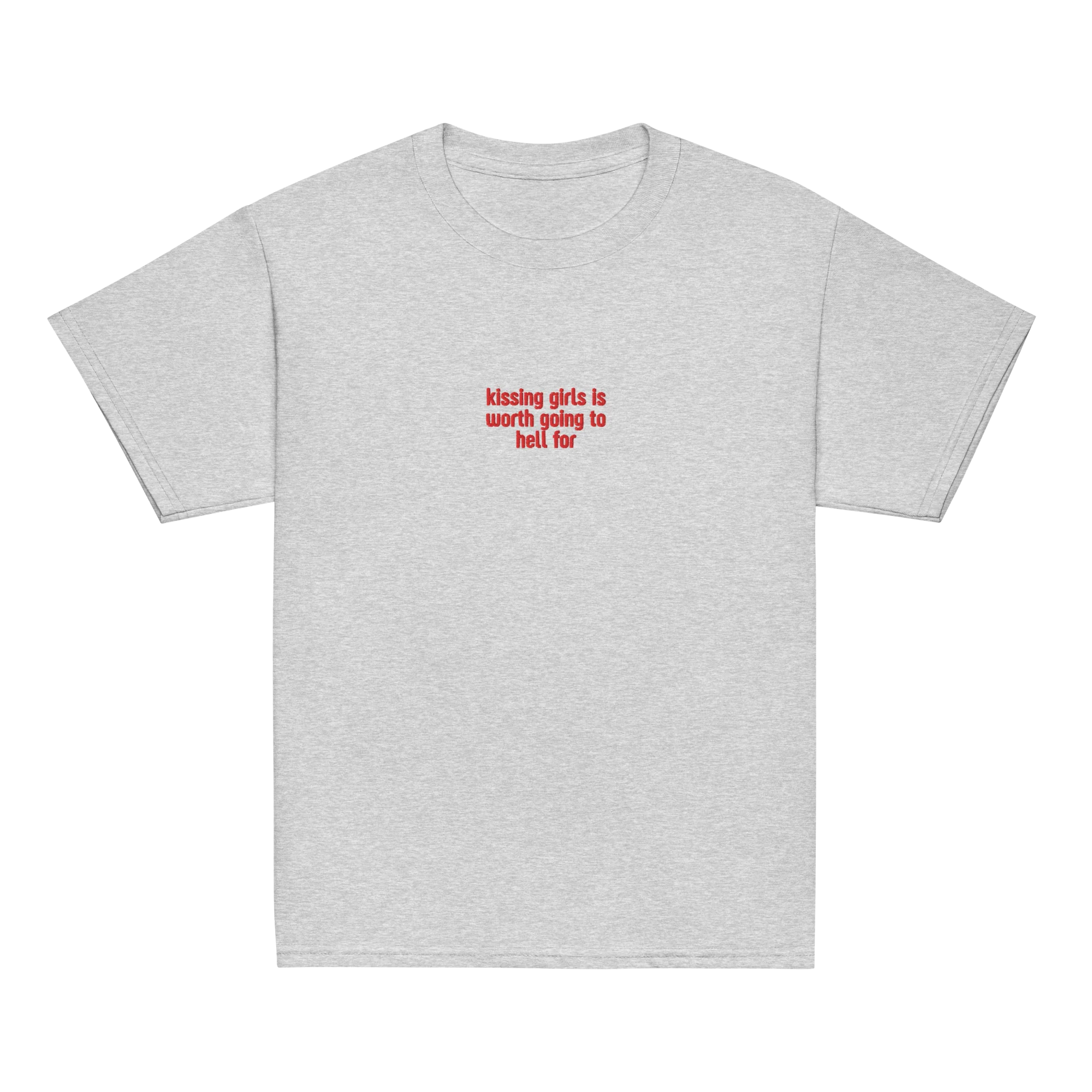 Kissing Girls Going to Hell Embroidered Baby Tee - Image 6