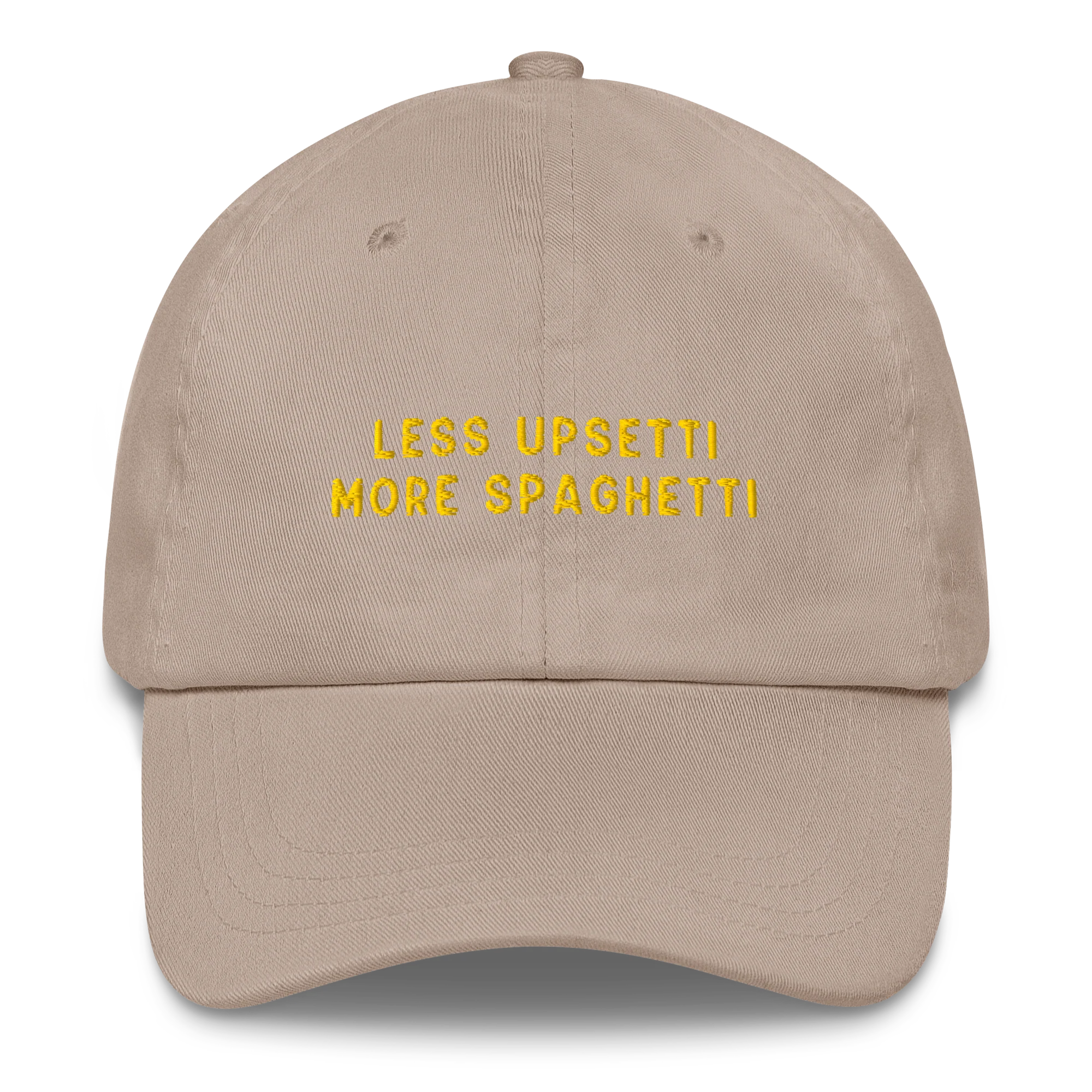 Less Upsetti More Spaghetti Embroidered Cap - Image 5