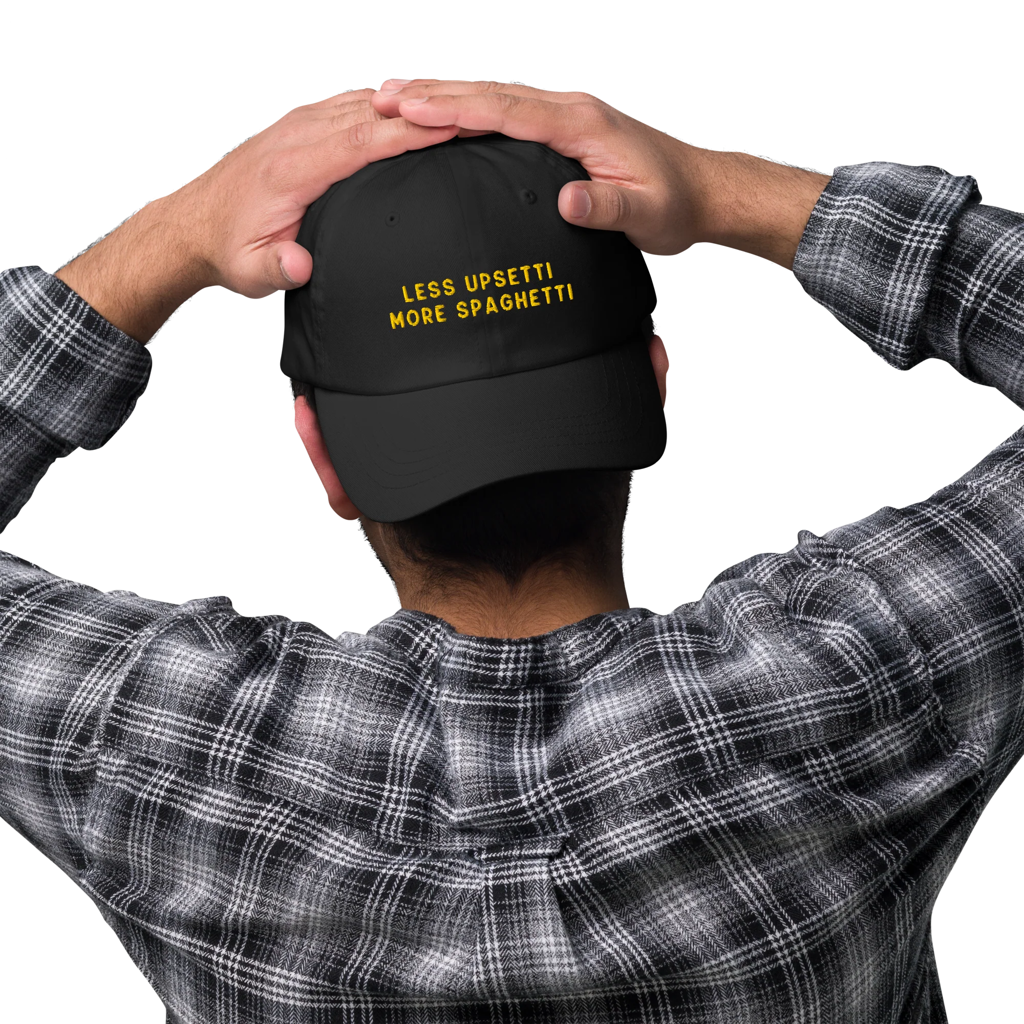 Less Upsetti More Spaghetti Embroidered Cap - Image 6