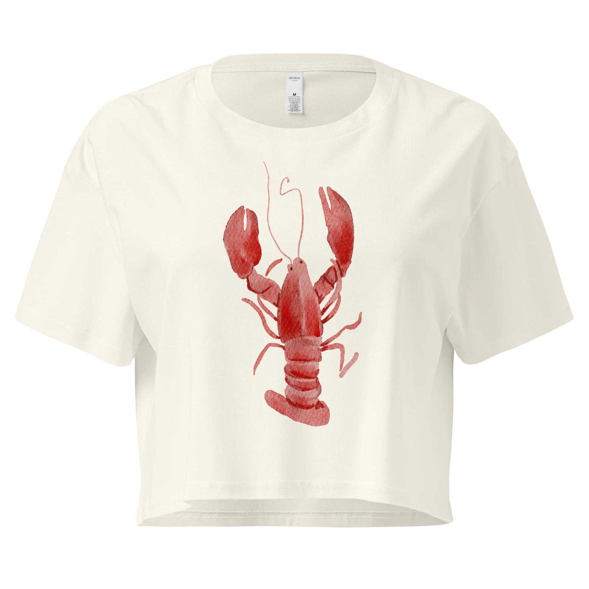 Lobster Watercolor Crop Tee - Image 7