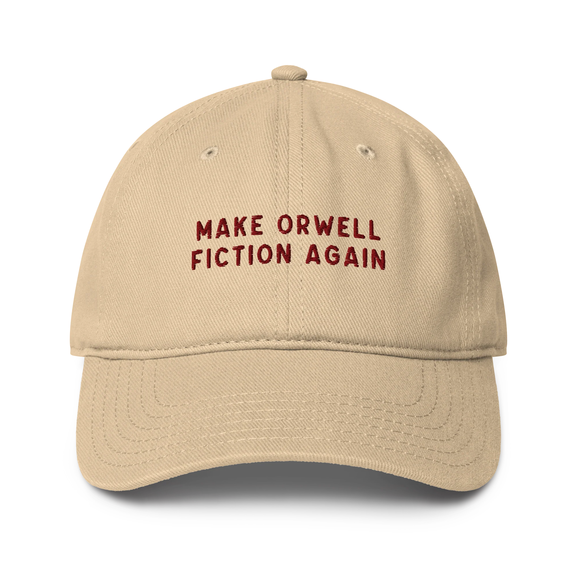 Make Orwell Fiction Again Embroidered Baseball Cap - Image 5